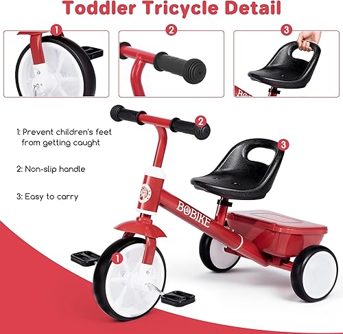 Miniatura 5 de Bicicleta para niños, triciclos para niños de 2 a 5 años, Radio Flyer Red Rider Trike (rojo)