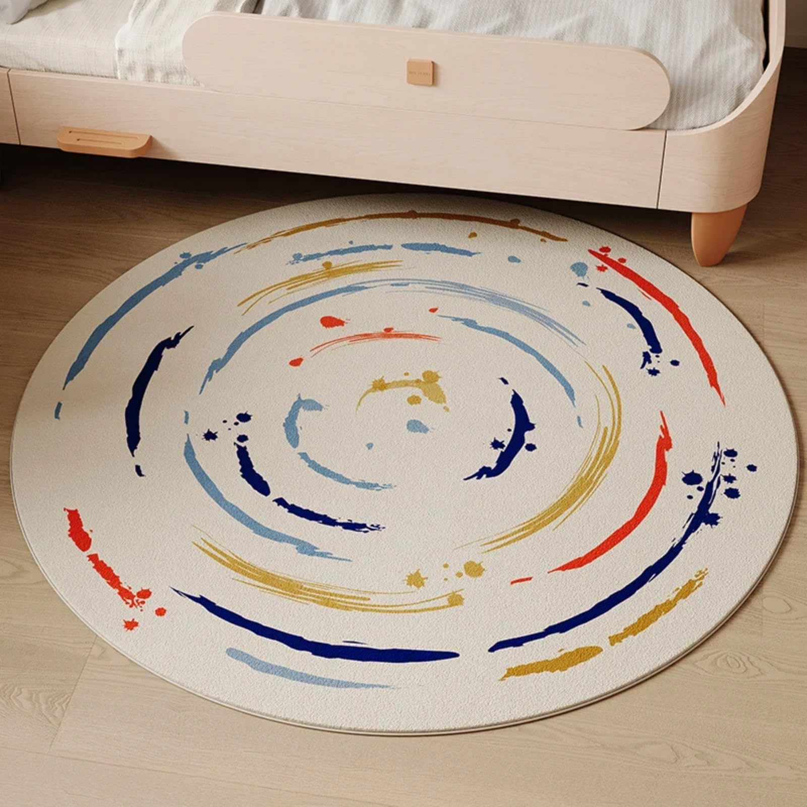 Tapis de salon rond et moelleux pour créer un coin lecture