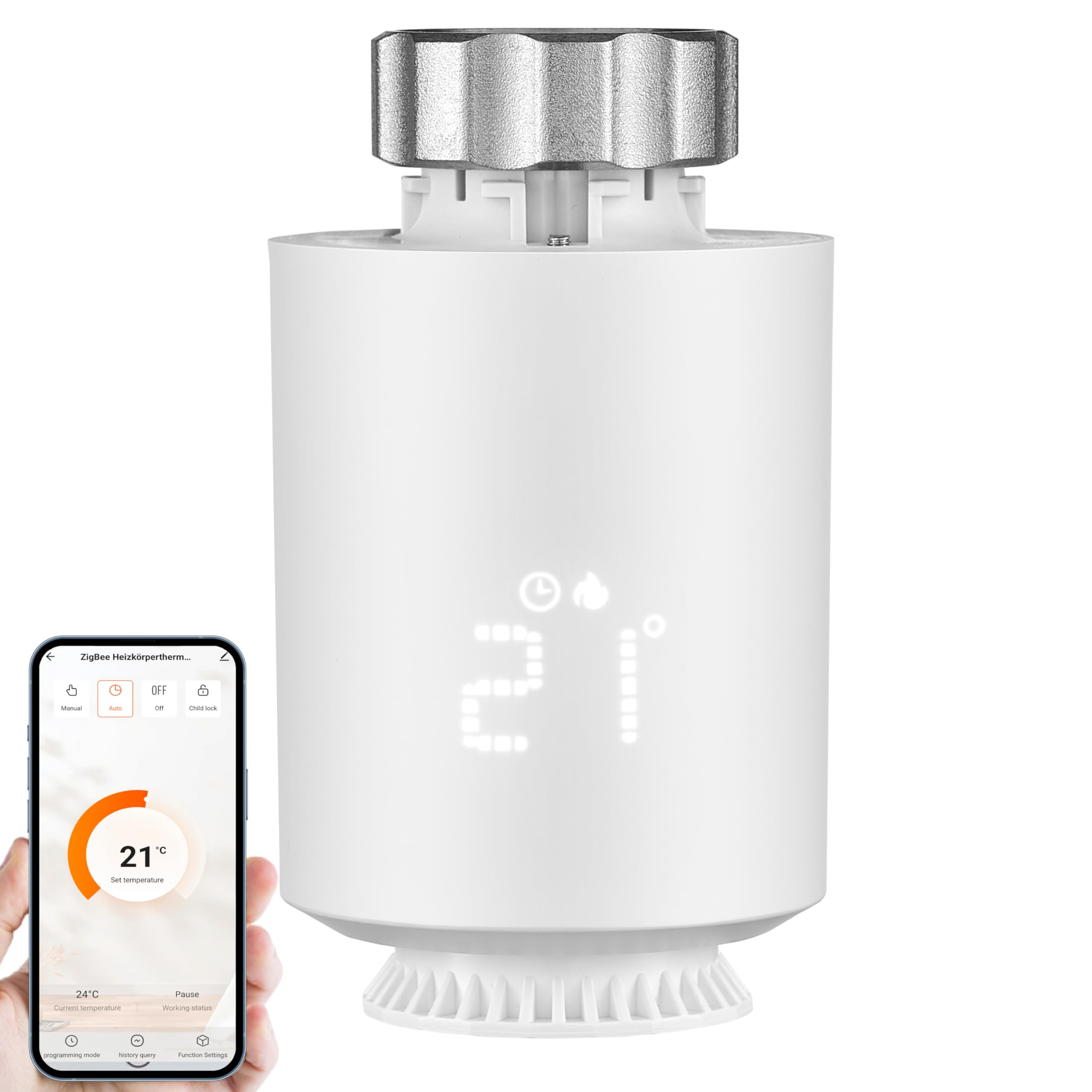 Smartes Zigbee Heizungs-Thermostat mit Smartphone-Steuerung