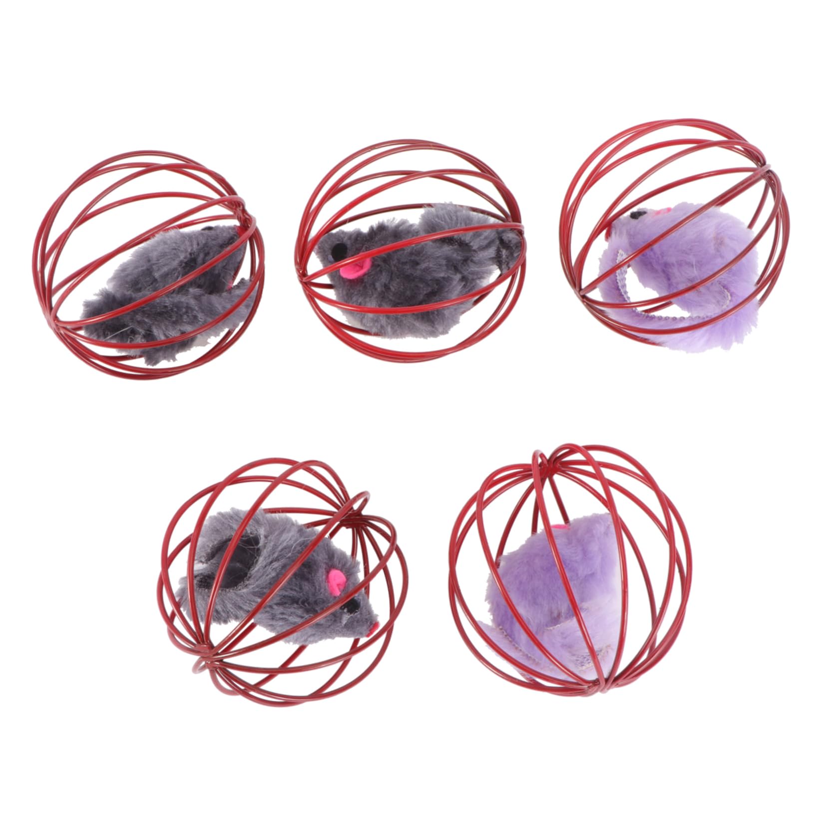 Kisangel 15piezas Juguetes para Gatos De Ratón Interactivas Estimulación De Instintos Naturales Color Aleatorio Juguetes para Mascotas