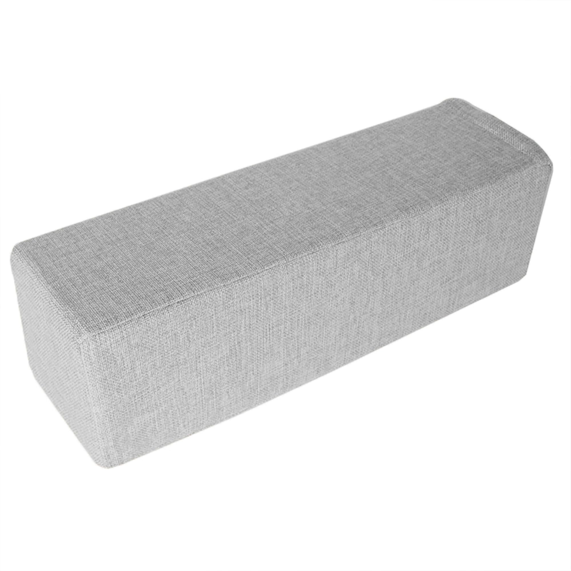DUOLEH Sofa Armrest Padded Cushion, Reading Pillow Couch Bed Armrest Support Cushion, Neck Lumbar Pillow with Zipper, Bed Gap Filler for Headboard & Mattress (60x15x10cm,Grey1)