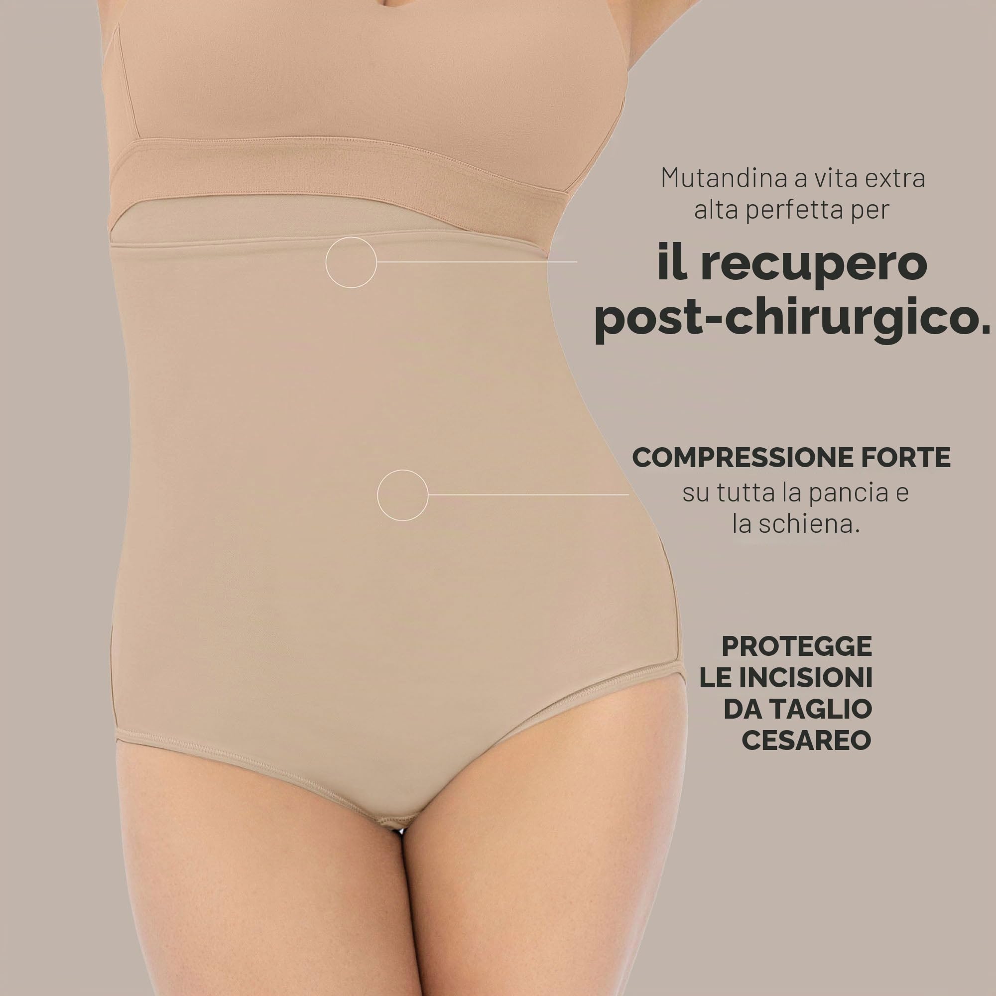 Leonisa Mutandine Postpartum A Vita Alta con Avvolgimento Regolabile per La Pancia Marsupio Modellante Donna
