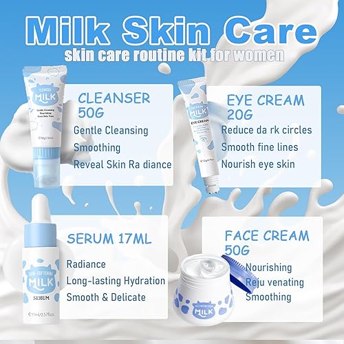 Miniatura 2 de Cuidado de la piel de leche para niños y adolescentes, regalos de cumpleaños y Navidad, cuidado de la piel para niñas de 8 a 12 años, cuidado de la