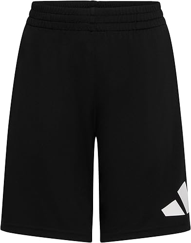 adidas Boys' Essentials Big Logo Active Shorts, Black Adi, Medium