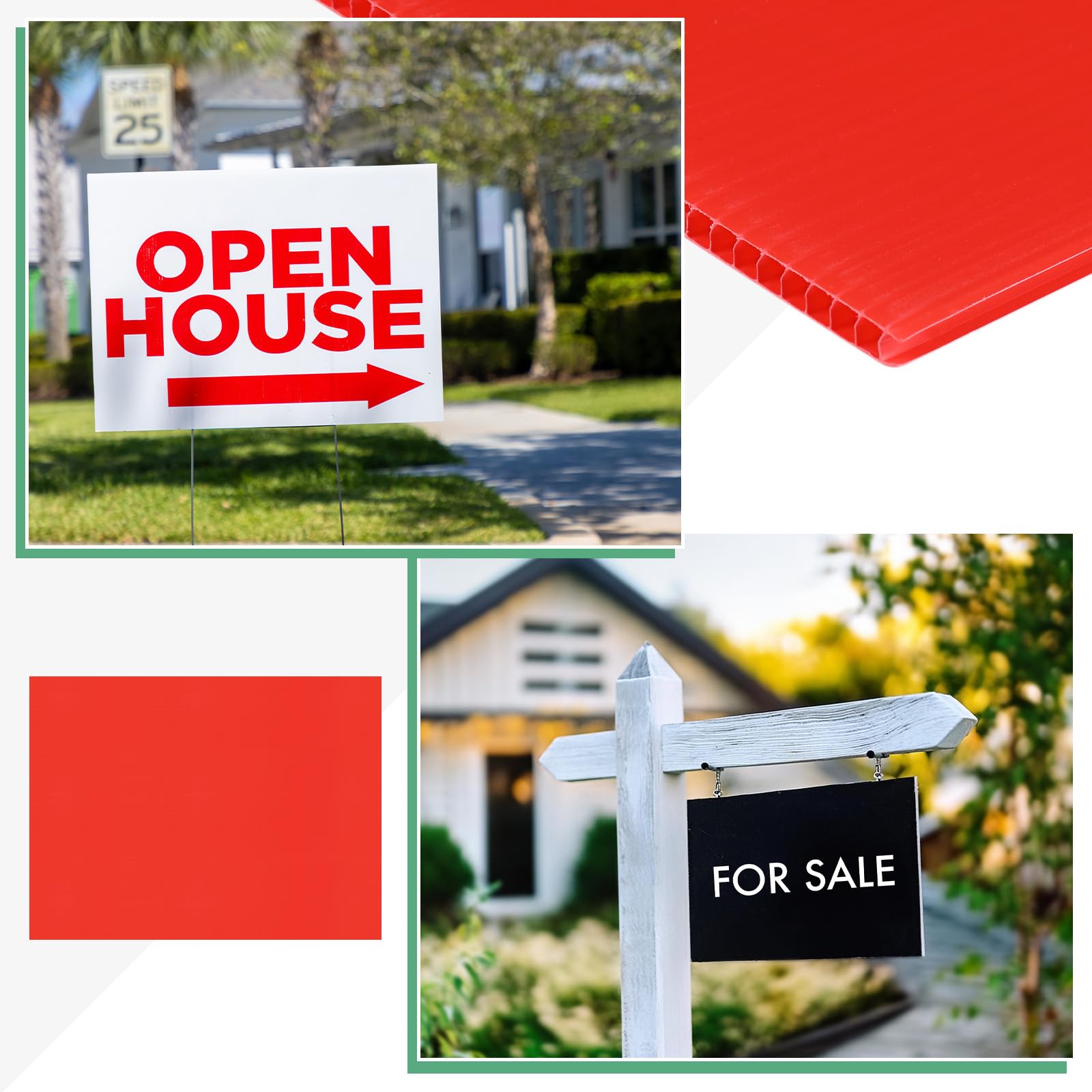 Corrugated Plastic Sheets - 6 Pack for Signs & Projects -6 Corrugated Plastic Sheets - 6 Pack for Signs & Projects -6