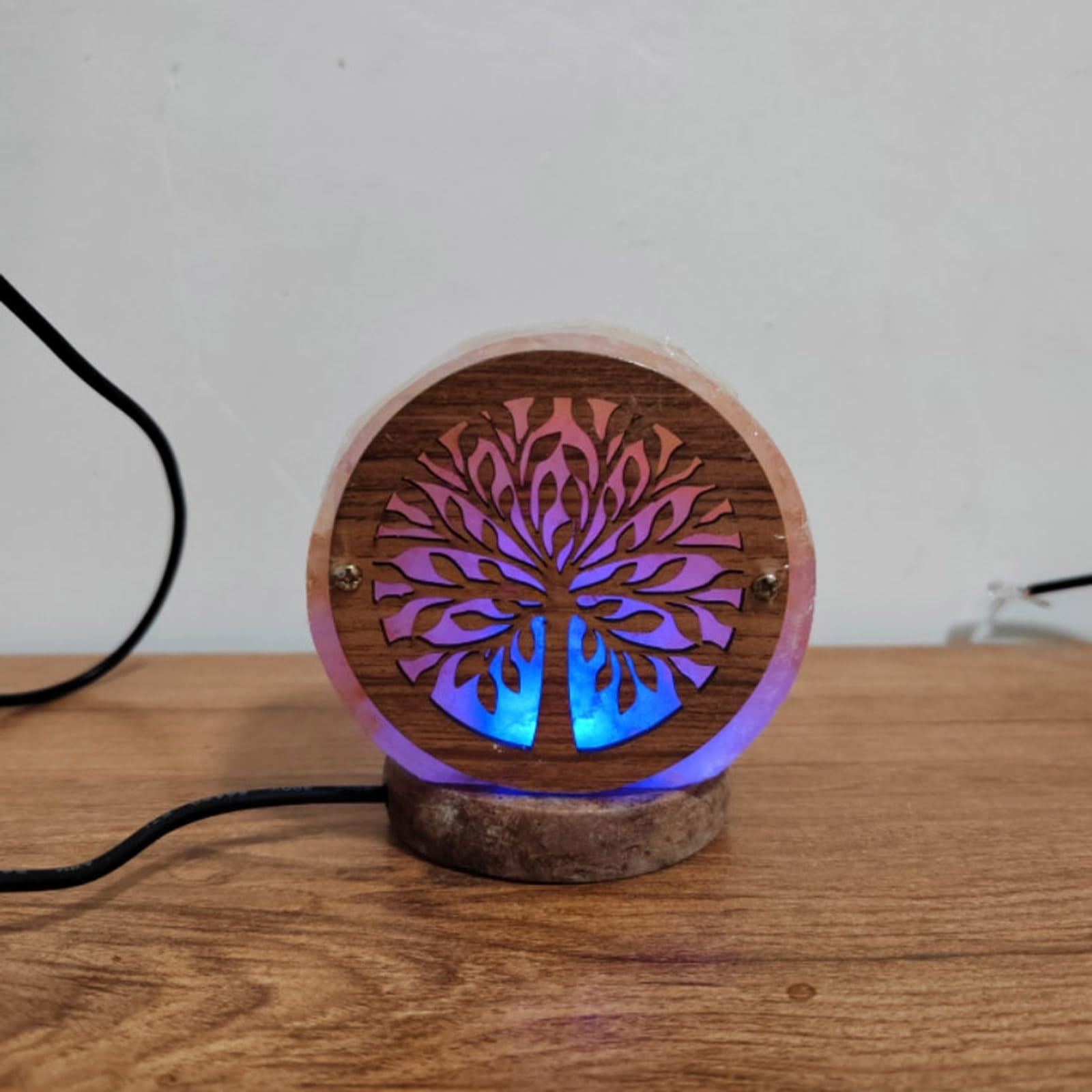 LED Nachtlicht Mit Sockel Kristall Salzstein Lampe Tisch Home Schlafzimmer Dekoration LED Atmosphären Lampe Für Innen Nachtnacht