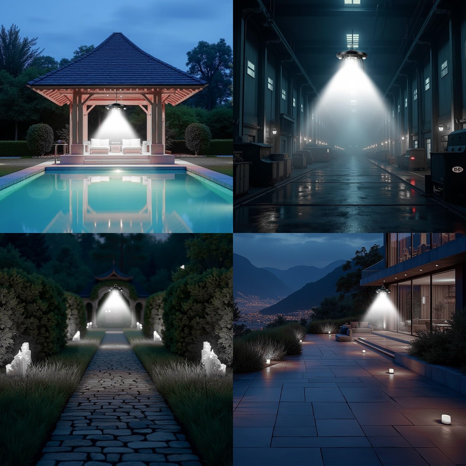 CREATESTAR Lámpara Solar Colgante Exterior, Luz Solar Exterior con Mando a Distancia, IP66 resistentes al agua, Lámparas Colgantes Solares para Jardín Terraza Patio Garaje Balcón Pabellón