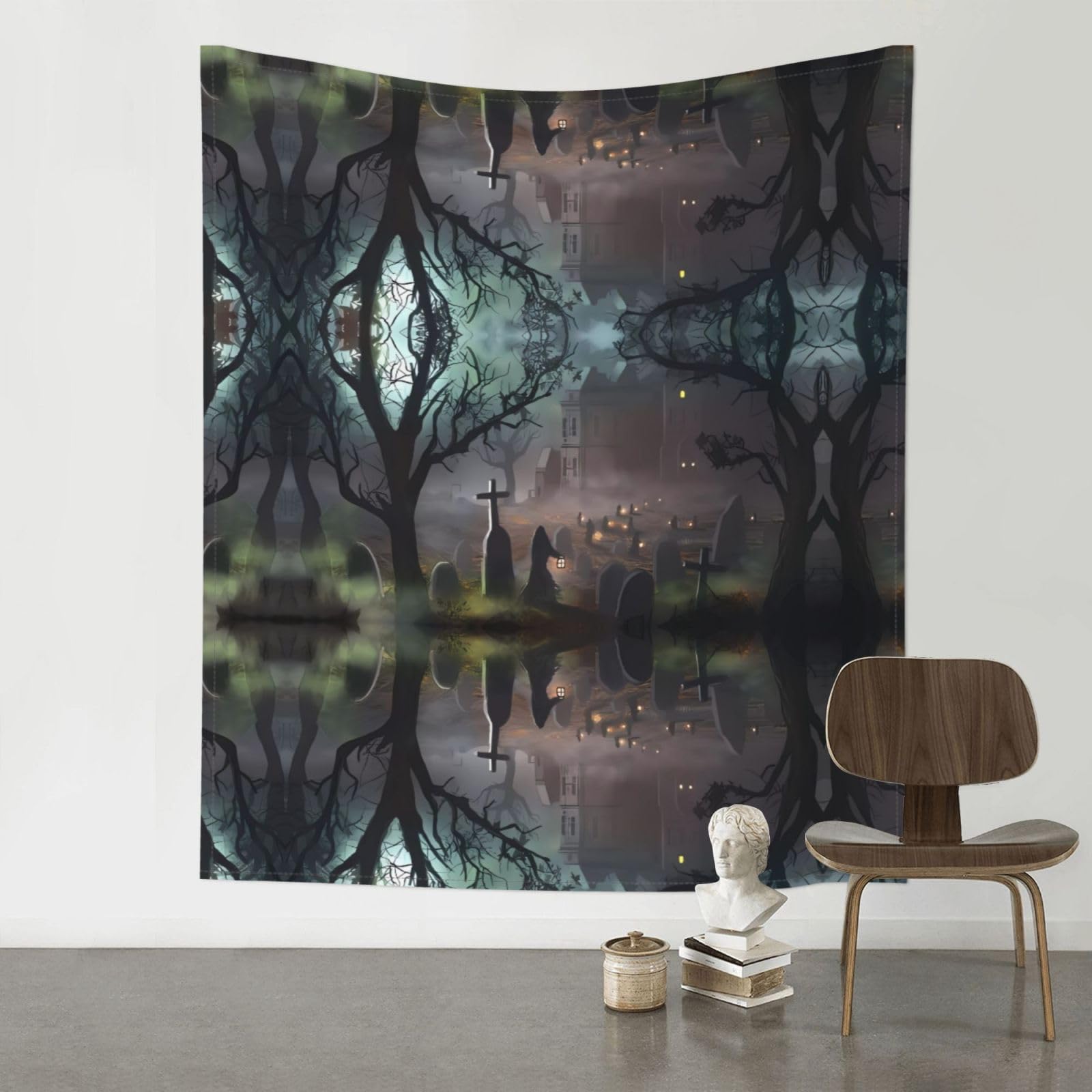 YYHWHJDE Halloween Horror Prints 60x51in Wall Tapestry – Boho Decor Throw Blanket for Bedroom, Dorm, Beach Cover, Picnic & More