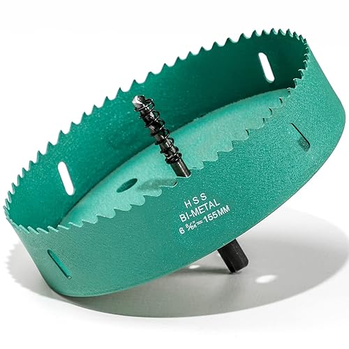 Sierra de agujero bimetálica de 6 pulgadas para madera, cortador de agujeros de 5.906 in para luces empotradas, broca de sierra de agujero de