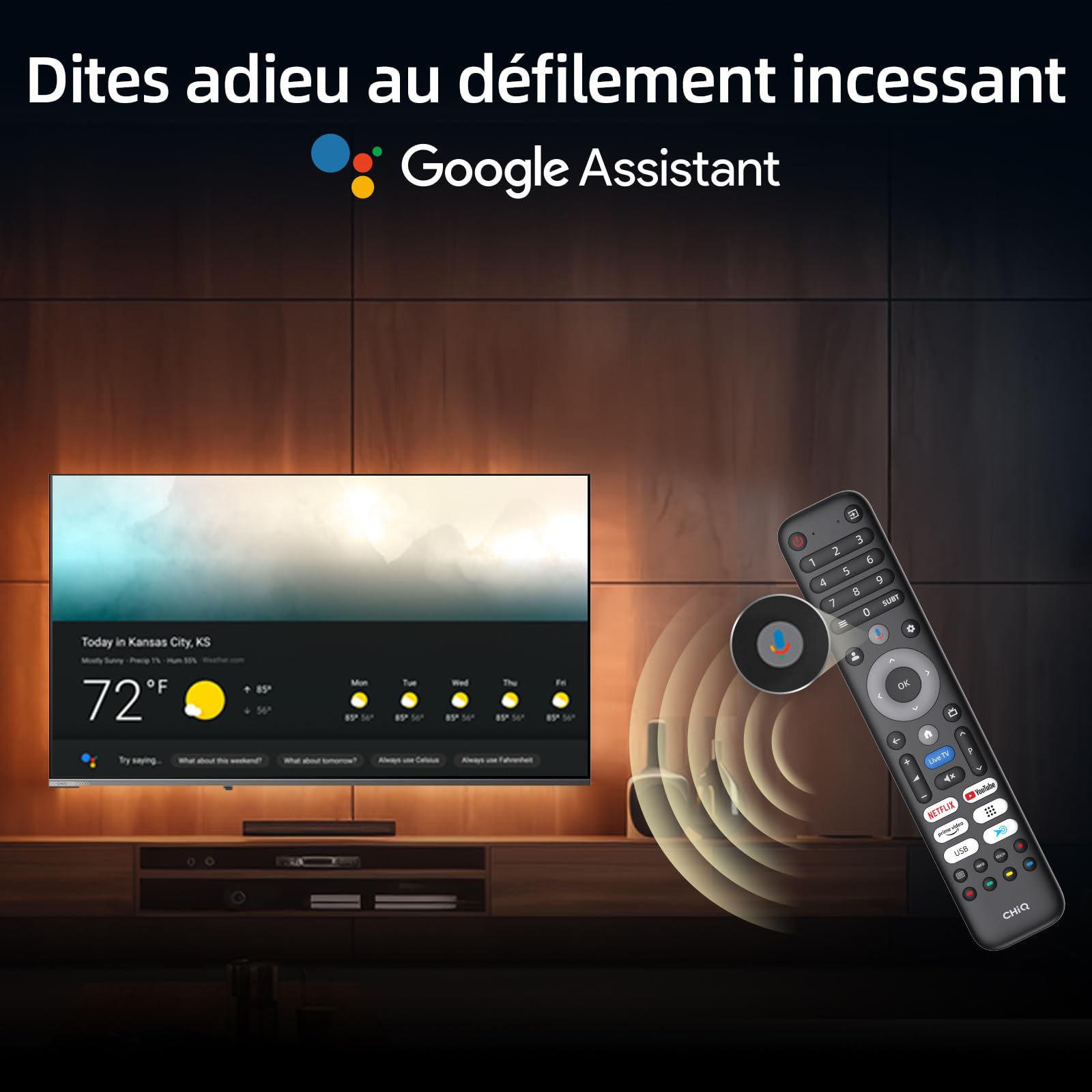 CHIQ Smart TV Téléviseur QLED 32QA10 32 Pouces | Full HD HDR10 | Dolby Audio et DBX-TV | Design métallique sans Cadre | Chromecast intégr Nouveau modèle | Son Dolby Audio, Support HDR10, Chromecast Intégré, Édition 2026