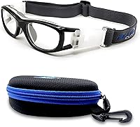 BlueCut Kids Safety Basketball Goggles - Anti-Fog, Adjustable Strap, Prescription Compatible for Soccer, Football & Outdoor Sports