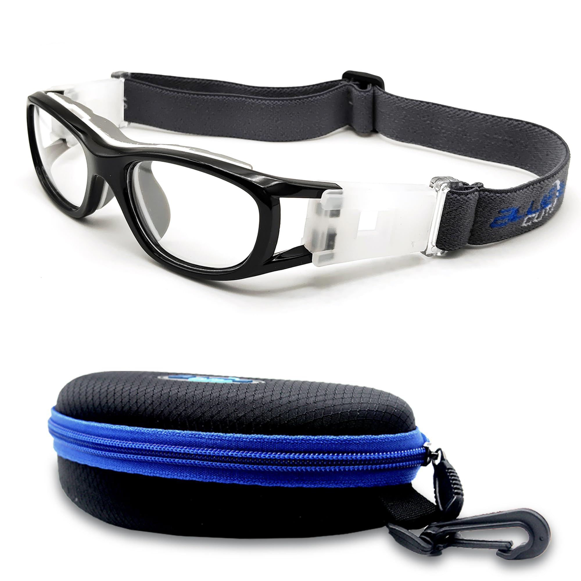BLUE CUT Safety Basketball Goggles For Kids for Outdoor Sports Activities Anti Fog Replaceable to Prescription Lenses