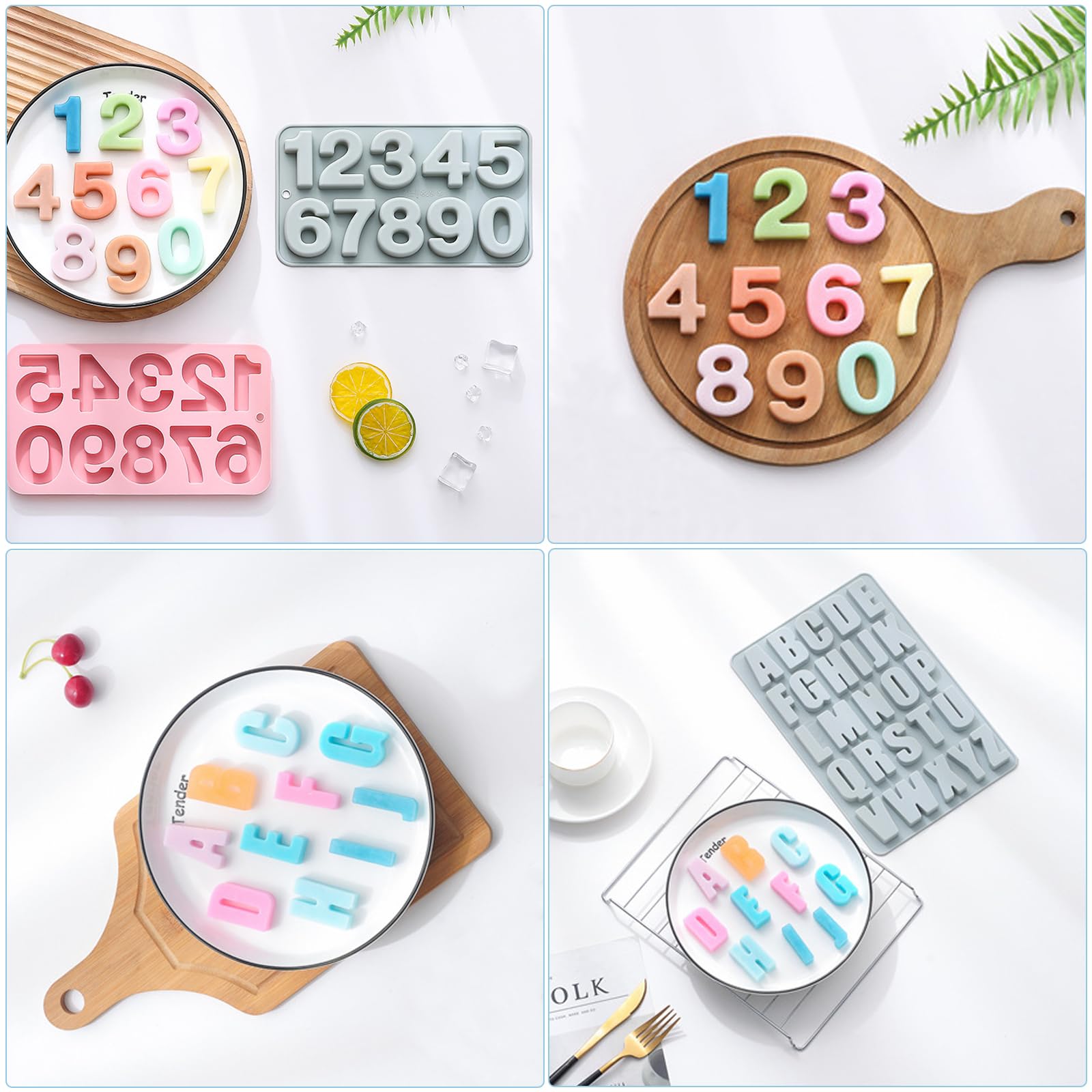 Stampo In Silicone Lettere E Numeri - 2 Pezzi, Per Dolci E Sapone - Foto 10