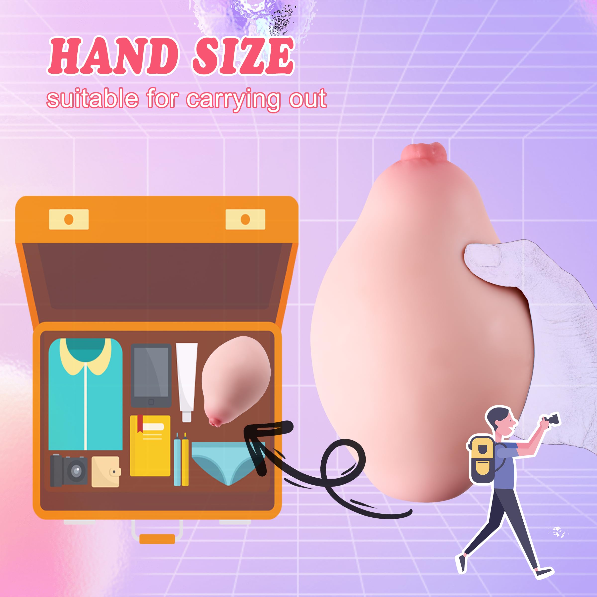 Amazon.com: Clarerupt 1.95 lb Pocket Pussy Penetrable Nipples Male  Masturbator, Portable Adult Sex Toys Big Boobs to Achieve Anal Sex and Nipple  Penetration Sex Toy for Men (Pink) : Health & Household