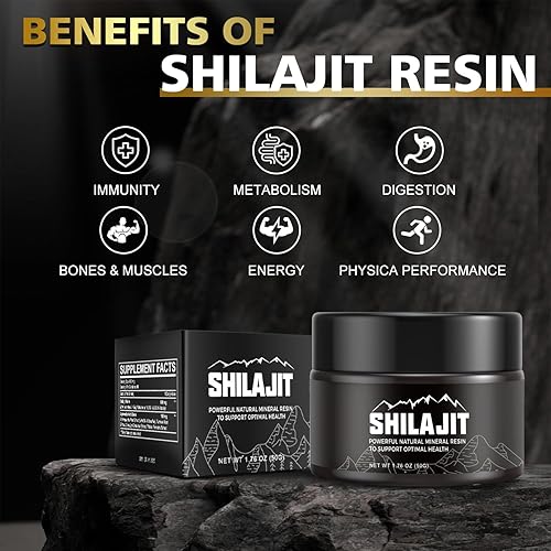 Miniatura 3 de Shilajit - Resina pura del Himalaya, suplemento 100% Shilajit para energía y fuerza, 600 mg de fuerza máxima, 1.76 oz