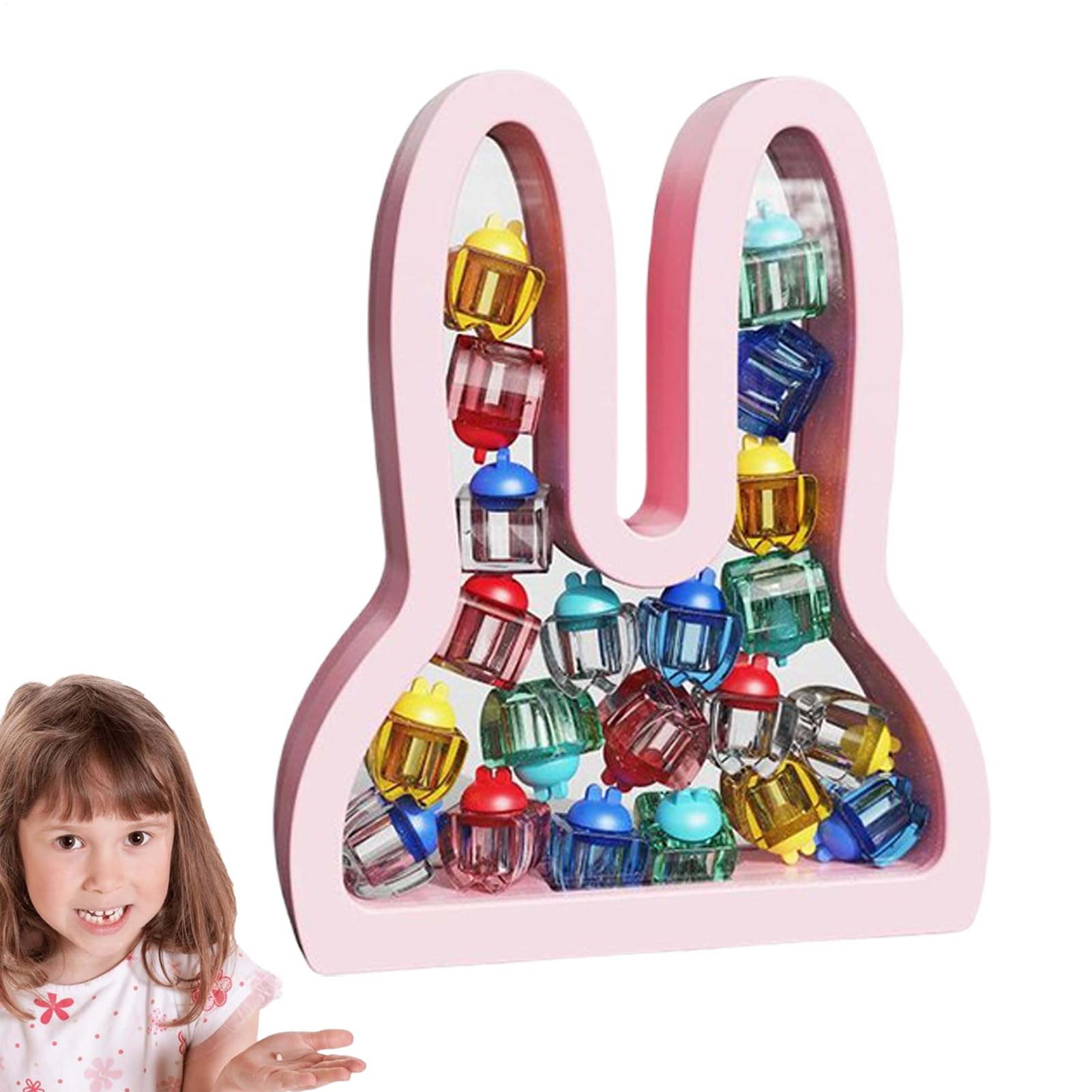 Boîte à dents de bébé en forme de lapin avec étiquettes