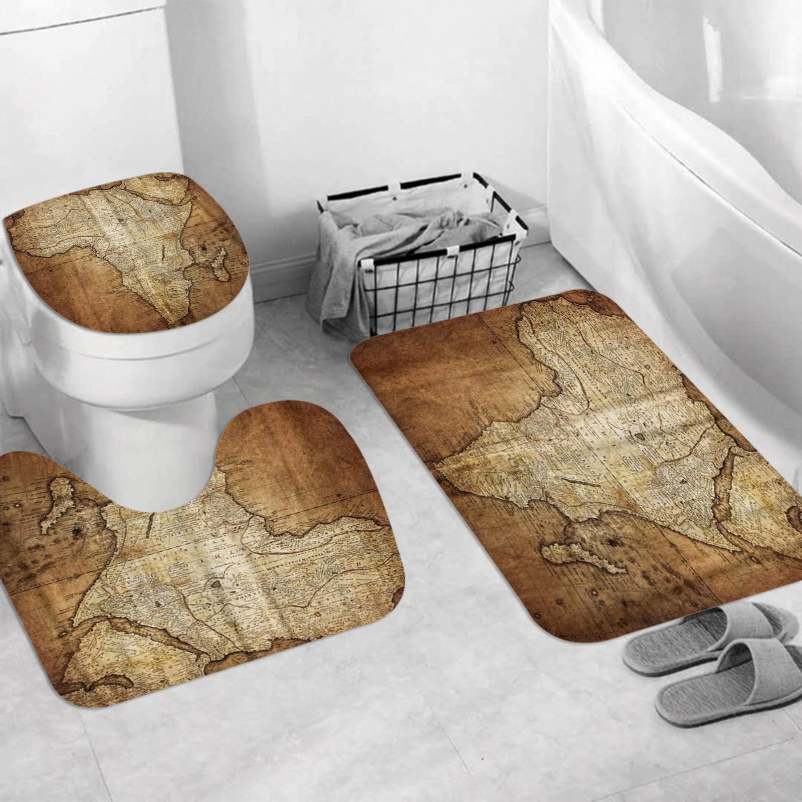 Historic Old Tower Bridge London - Set Di 3 Tappetini Da Bagno: Tappeto, Tappetino U E Copriwater