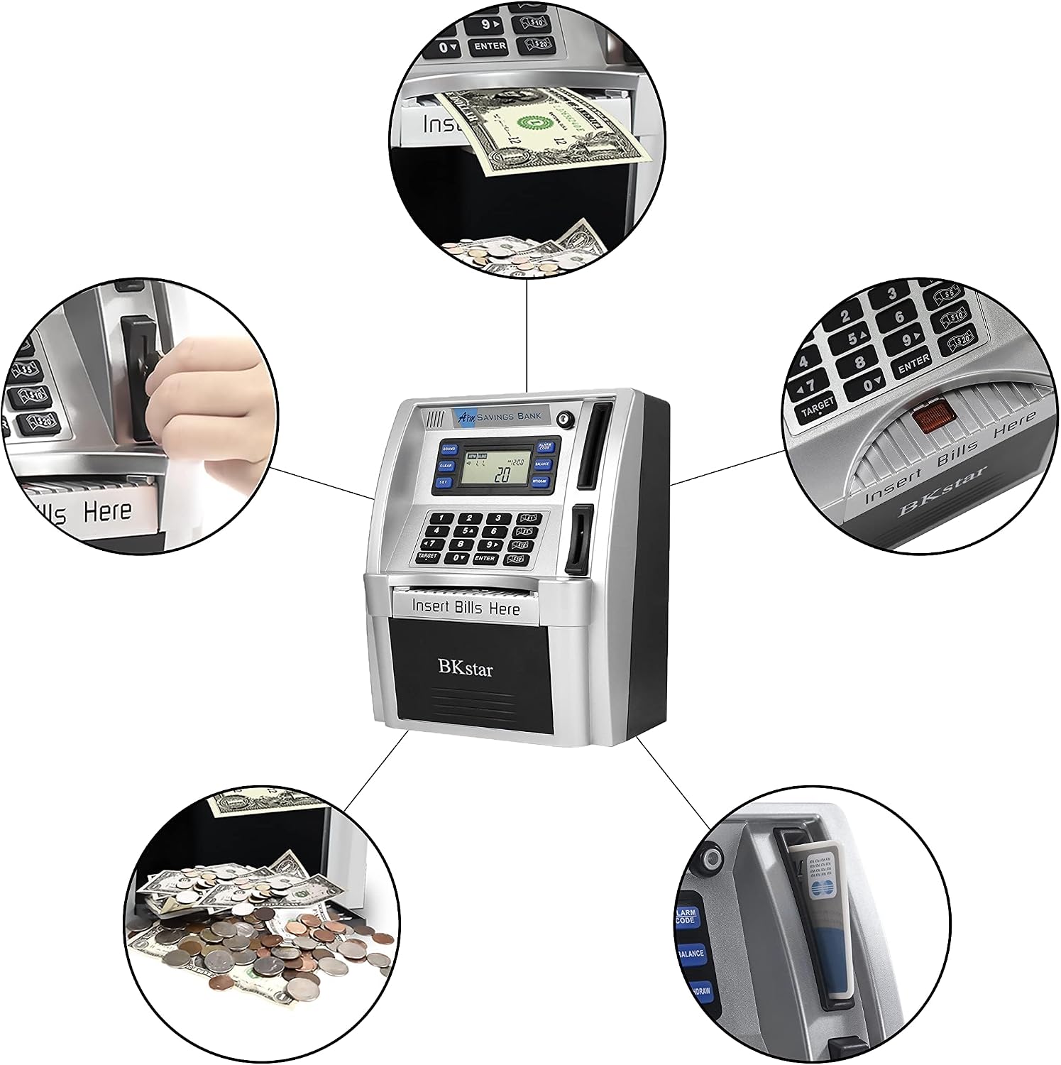 Talking Atm Piggy Bank Kids Onekey
