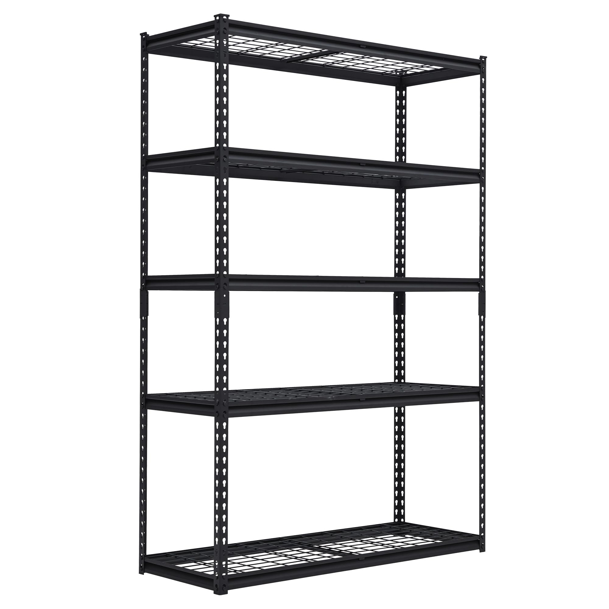 Cachpib 5-poziomowa półka metalowa, 122 x 46 x 183 cm, wytrzymała, nośność 1135 kg, idealna do kuchni, biura, przechowywania, stabilna konstrukcja stalowa