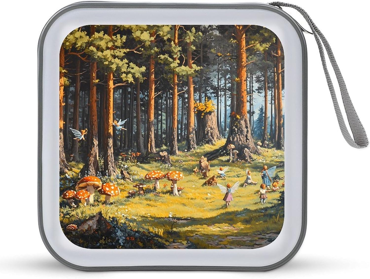 Fairies Hide Seek Forests Trees Mushrooms CD Case DVD Storage Holder Binder 40 Capacity