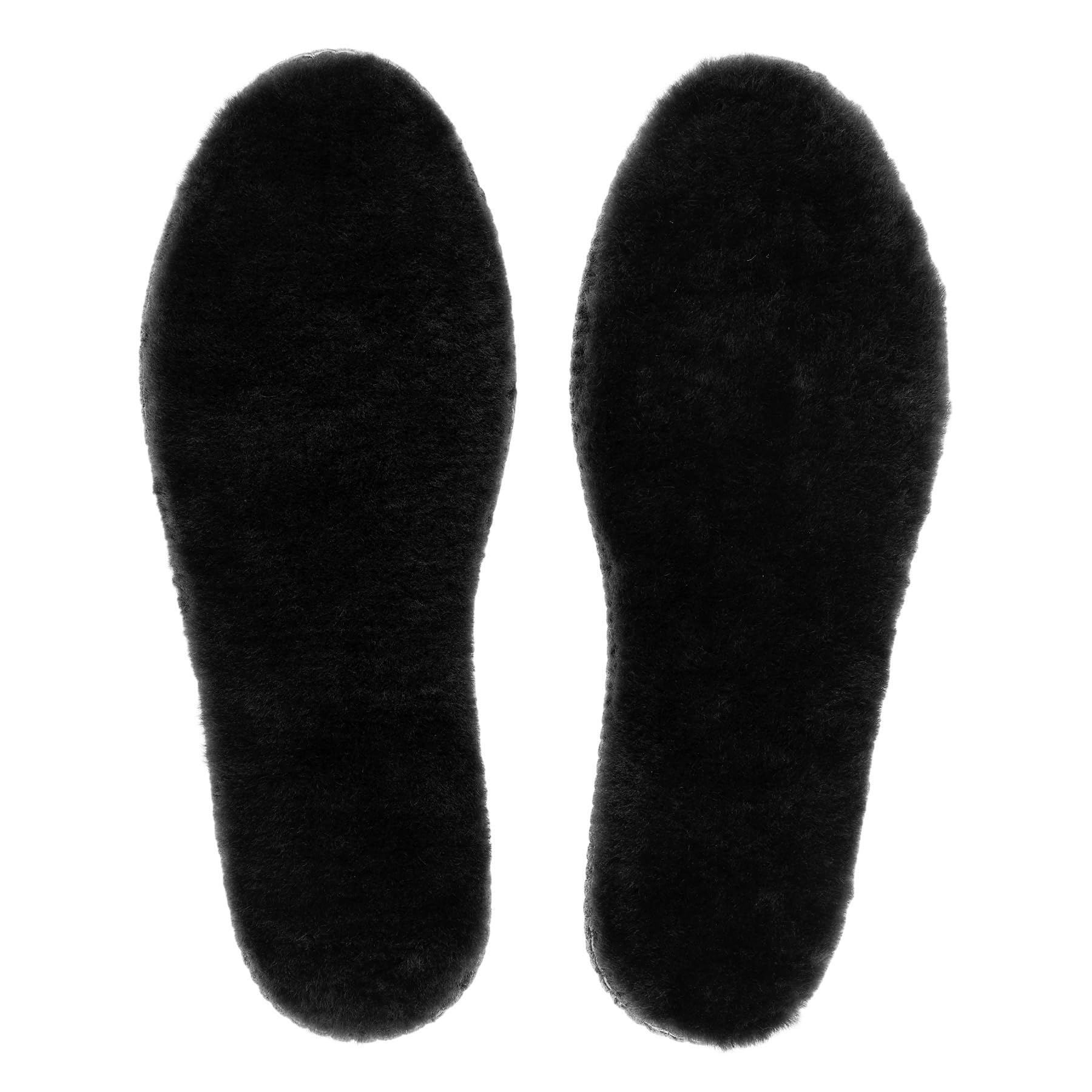 riemot Women's Genuine Sheepskin Insoles Premium Warm Thick Wool Fur Fleece Shoe Inserts Cozy & Fluffy Breathable Replacement Insole for Snow Boots Slippers Work Boot Black EU40/US 9