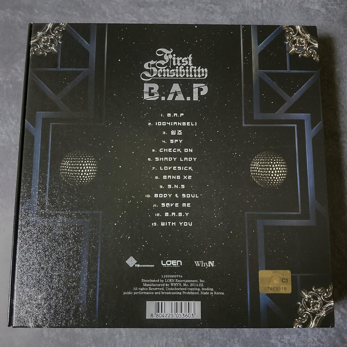 公式商品】【廃盤】B.A.P☆CD『First Sensibility: ～ 公式商品