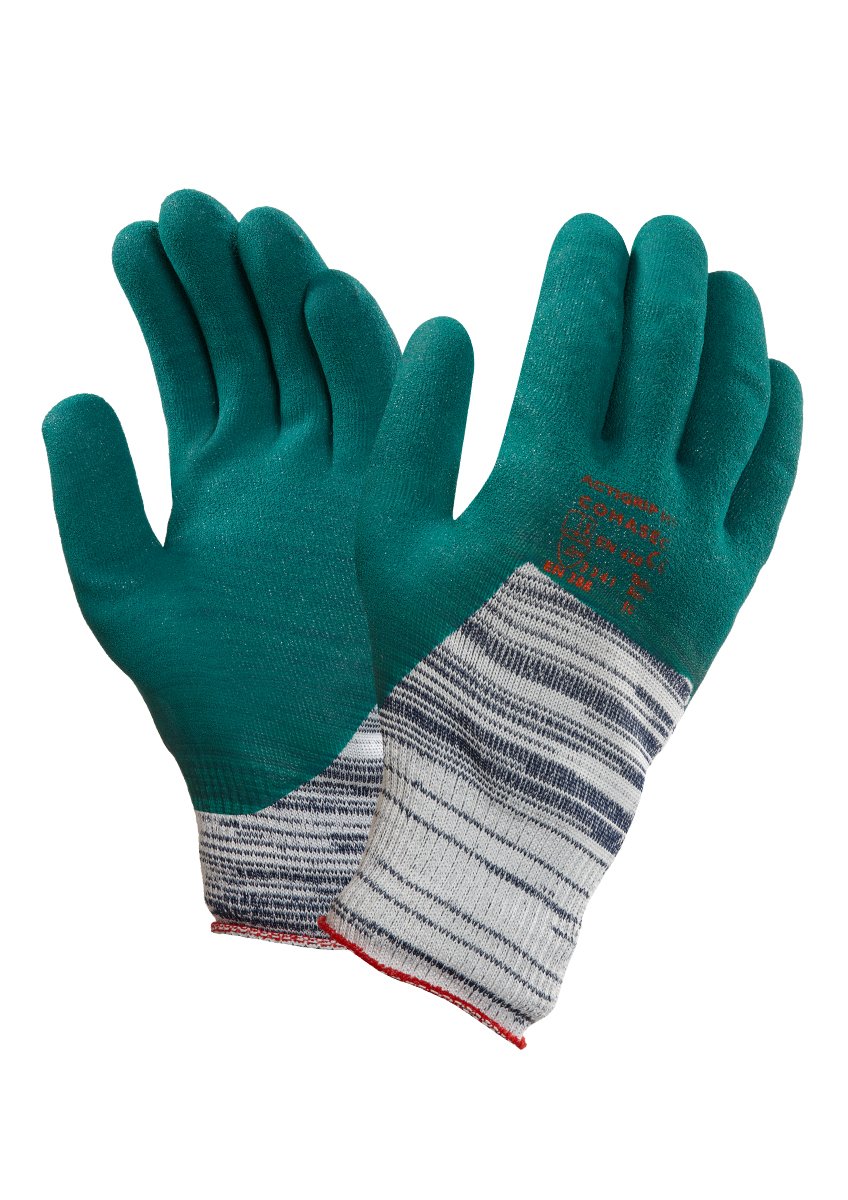 Ansell Actigrip VHP Tropique Guante protección contra cortes y mecánica, Verde, Tamaño 9 (12 Pares)