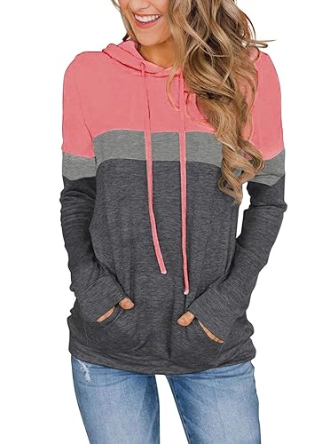 Women’s 2026 Fall Long Sleeve Hoodie Pullover Sweatshirt Lightweight Casual