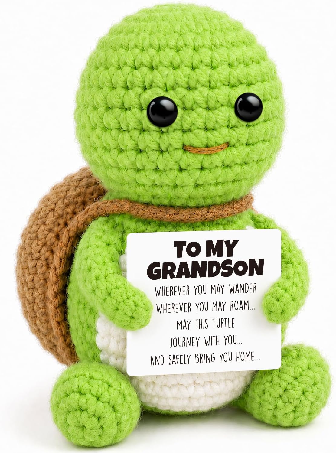 Crochet Turtle To My Grandson,Grandson Birthday Gift from Grandma Grandpa