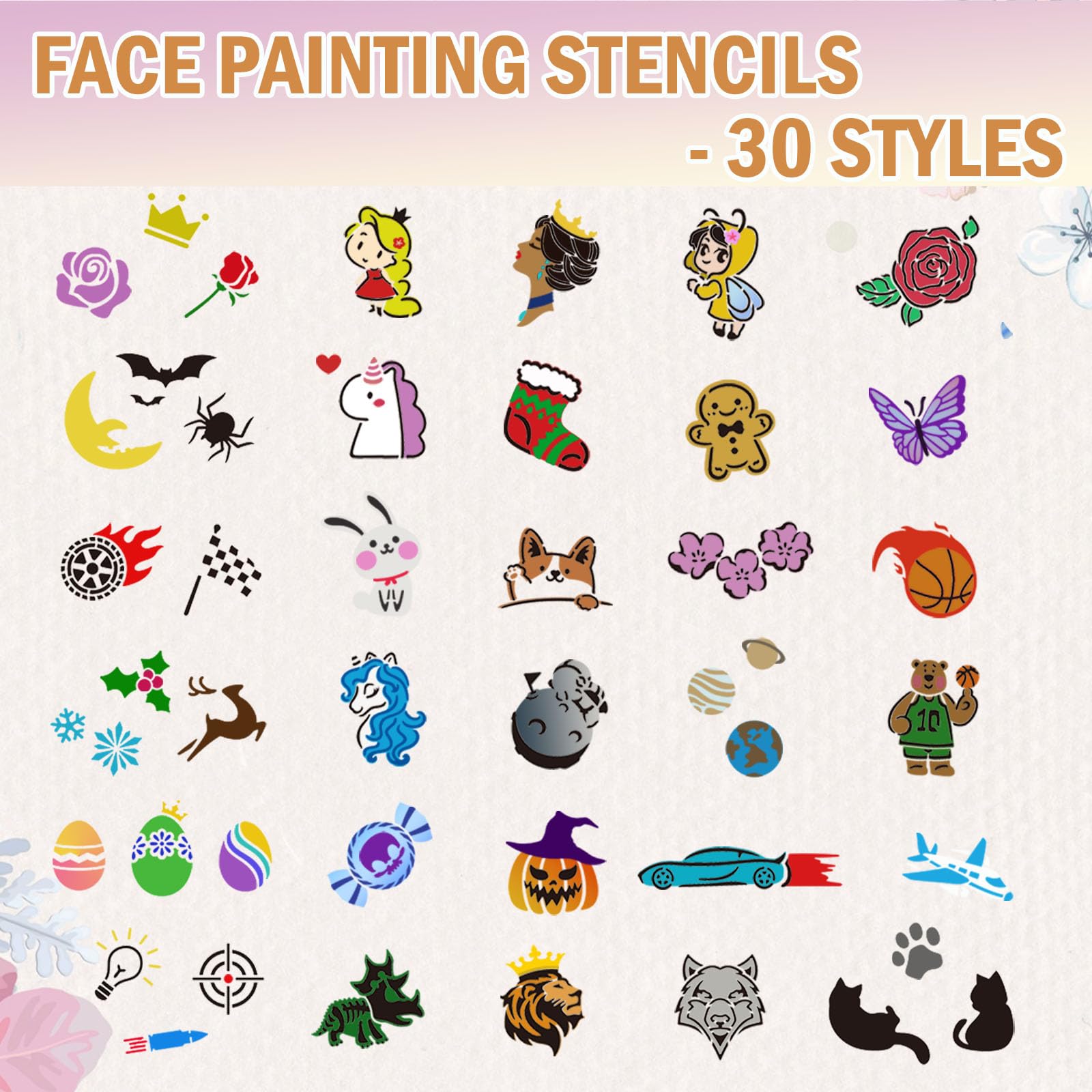 Tattoo Stifte OOTSR 30 Stück Wiederverwendbare Schablonen Für Kinder  Drachen Schminken, image size:1600x1600