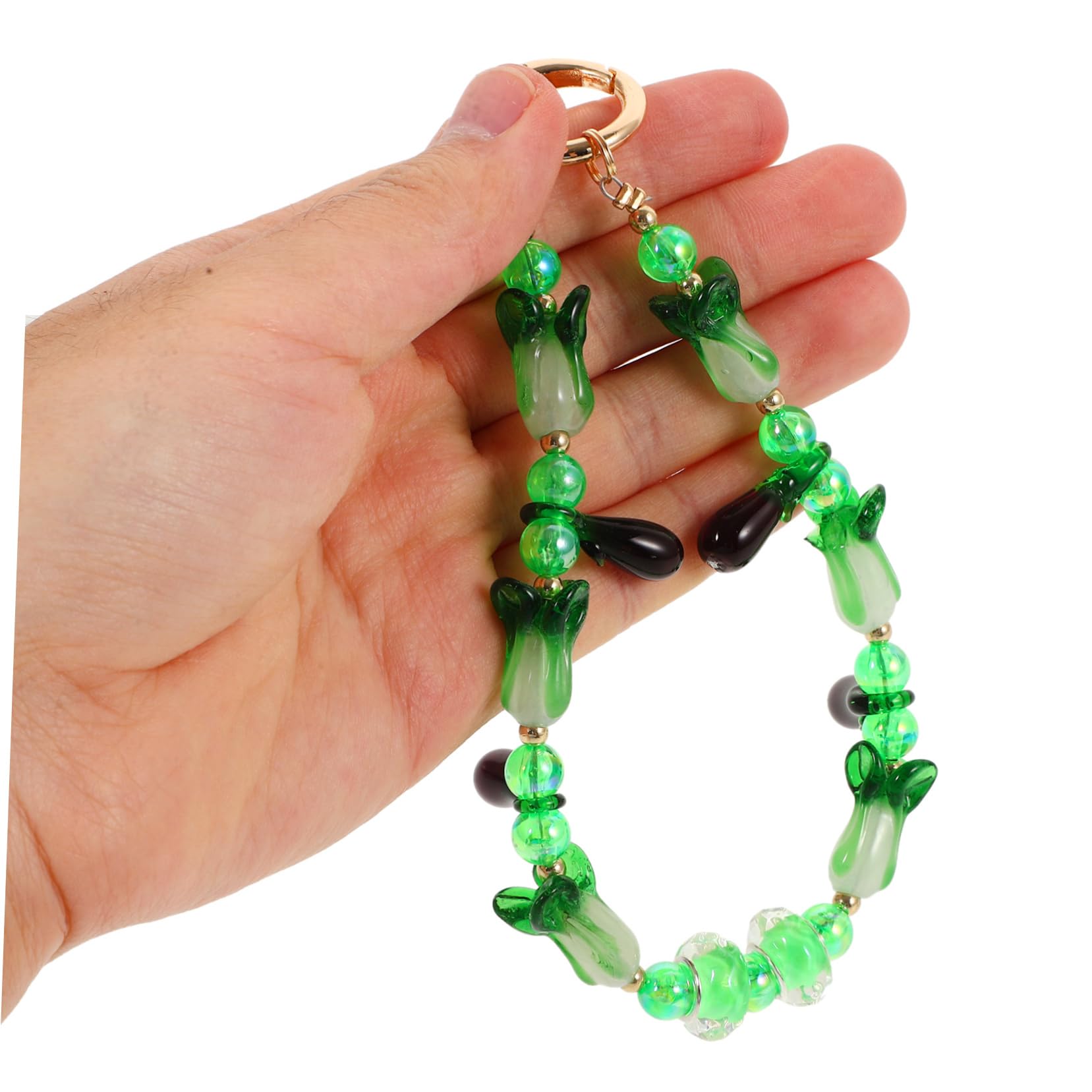 5 Piezas Colgante Con Cuentas De Berenjena Colgante Vegetal Simulado Llavero De Cadena Bolso Monedero Encantos Llavero De Coche Llavero Feng Shui Llavero Chino Feng Shui Metal