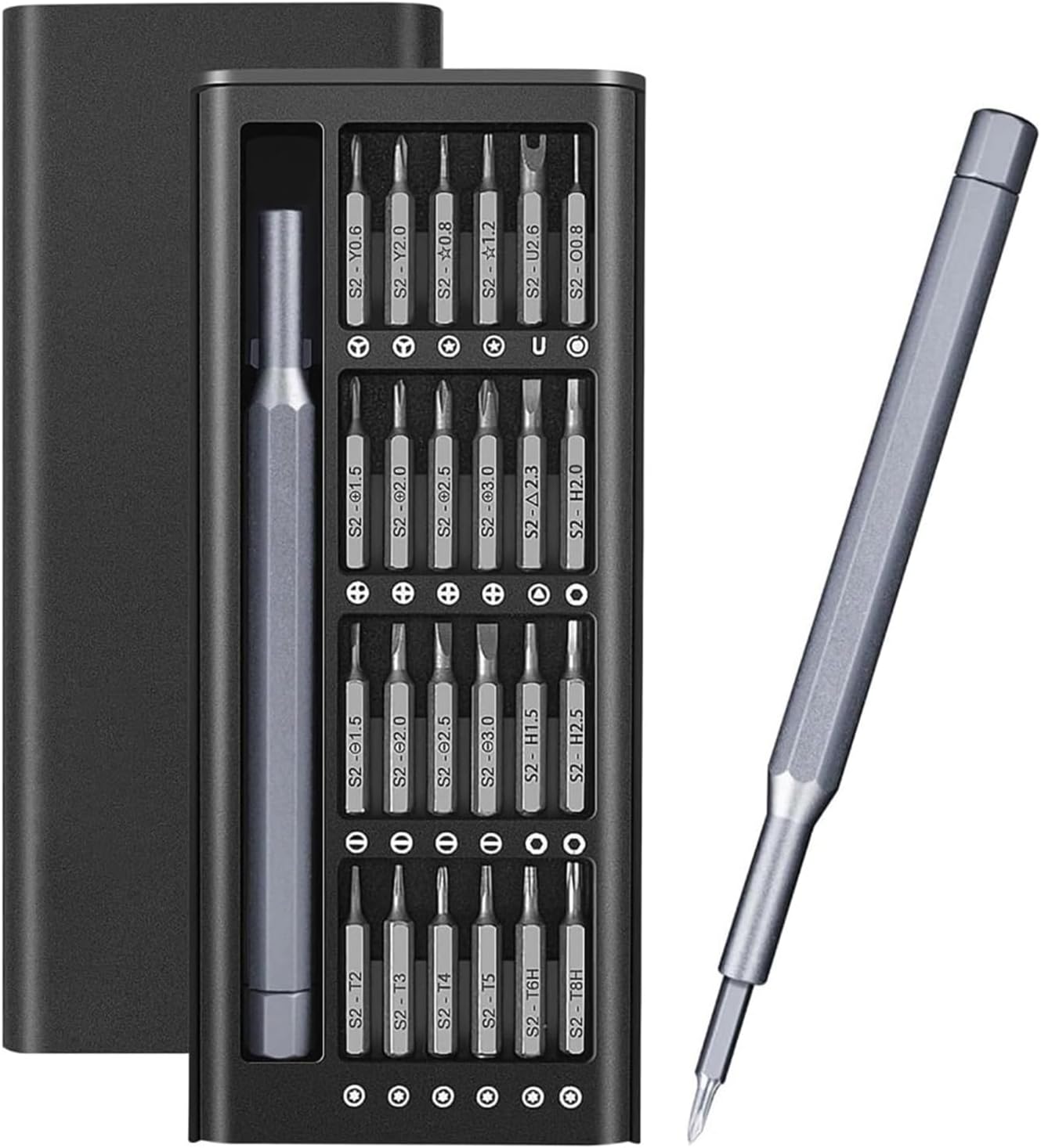 25-in-1 Precision Screwdriver Set, Mini Screwdriver Set with Magnetic Bits & Slim Storage Case, Mini Tool Kit Screw Driver Set Kit for Electronics, Phone, Laptop, Eyeglasses & Watch Repair Kit
