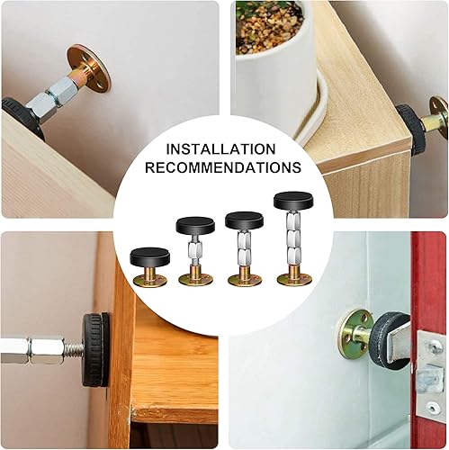 Miniatura 7 de Marco de cama ajustable de metal roscado, herramienta antivibración, topes de cabecero, estabilizador de soporte telescópico antivibración para