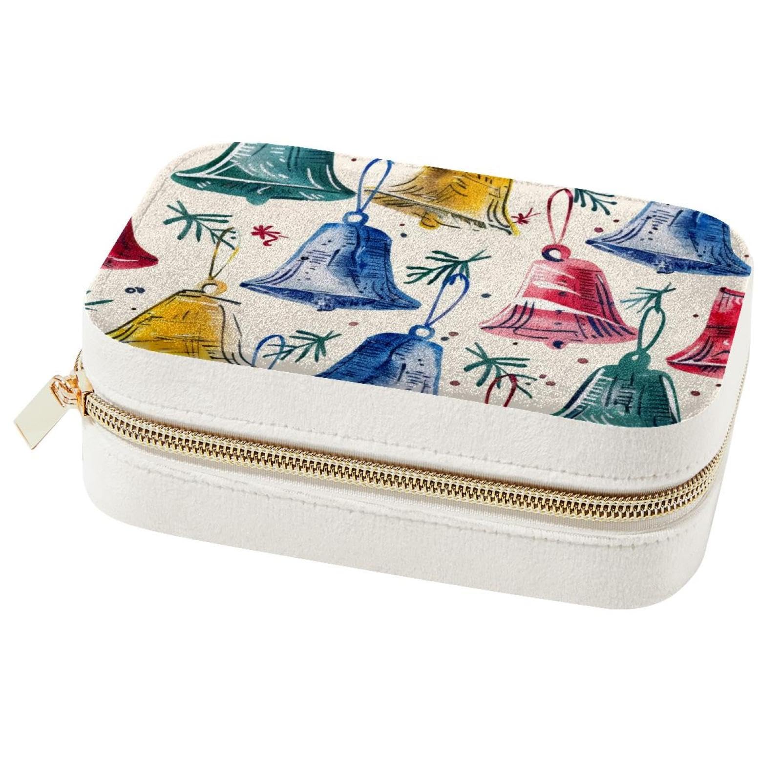 Boîte à bijoux de Noël portable de qualité supérieure pour bagues et colliers