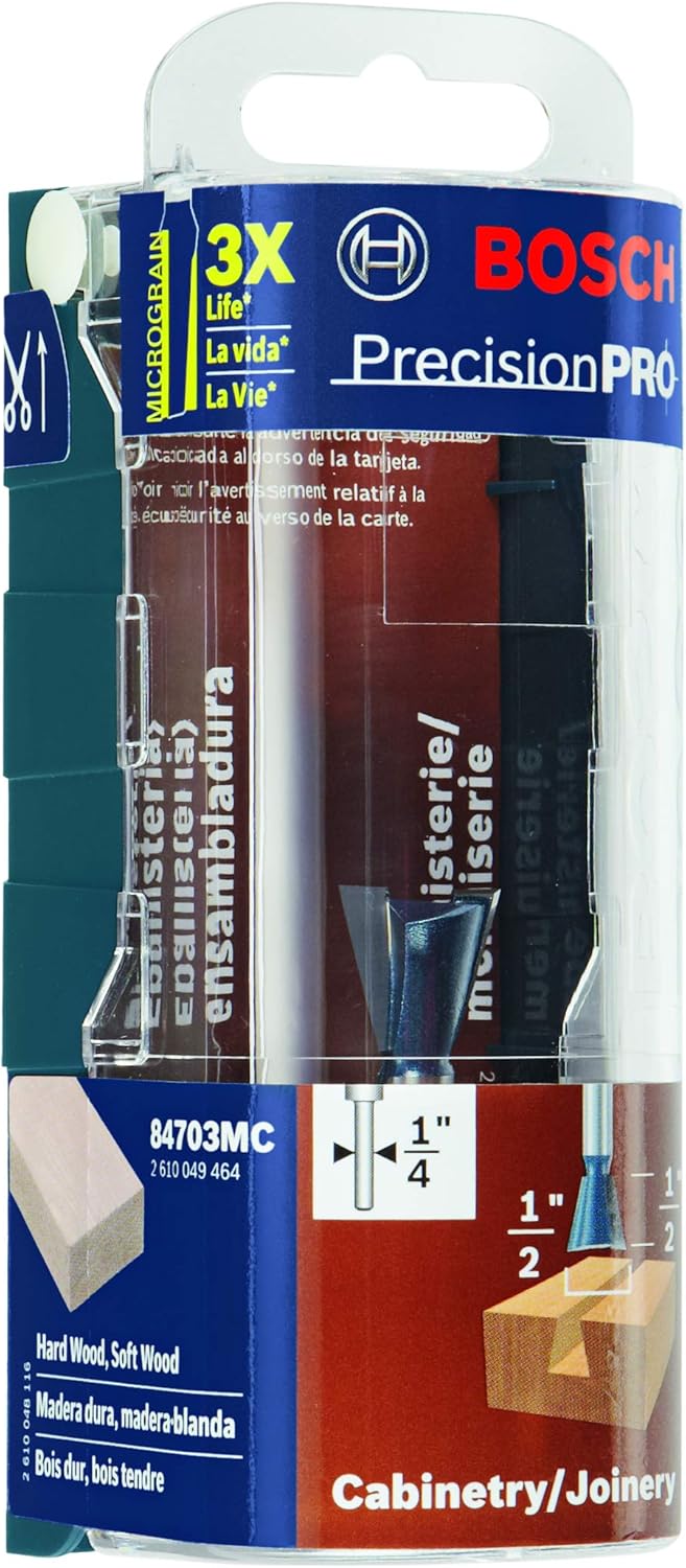Bosch 84703M 14° x 1/2 In. Carbide Tipped Dovetail Bit