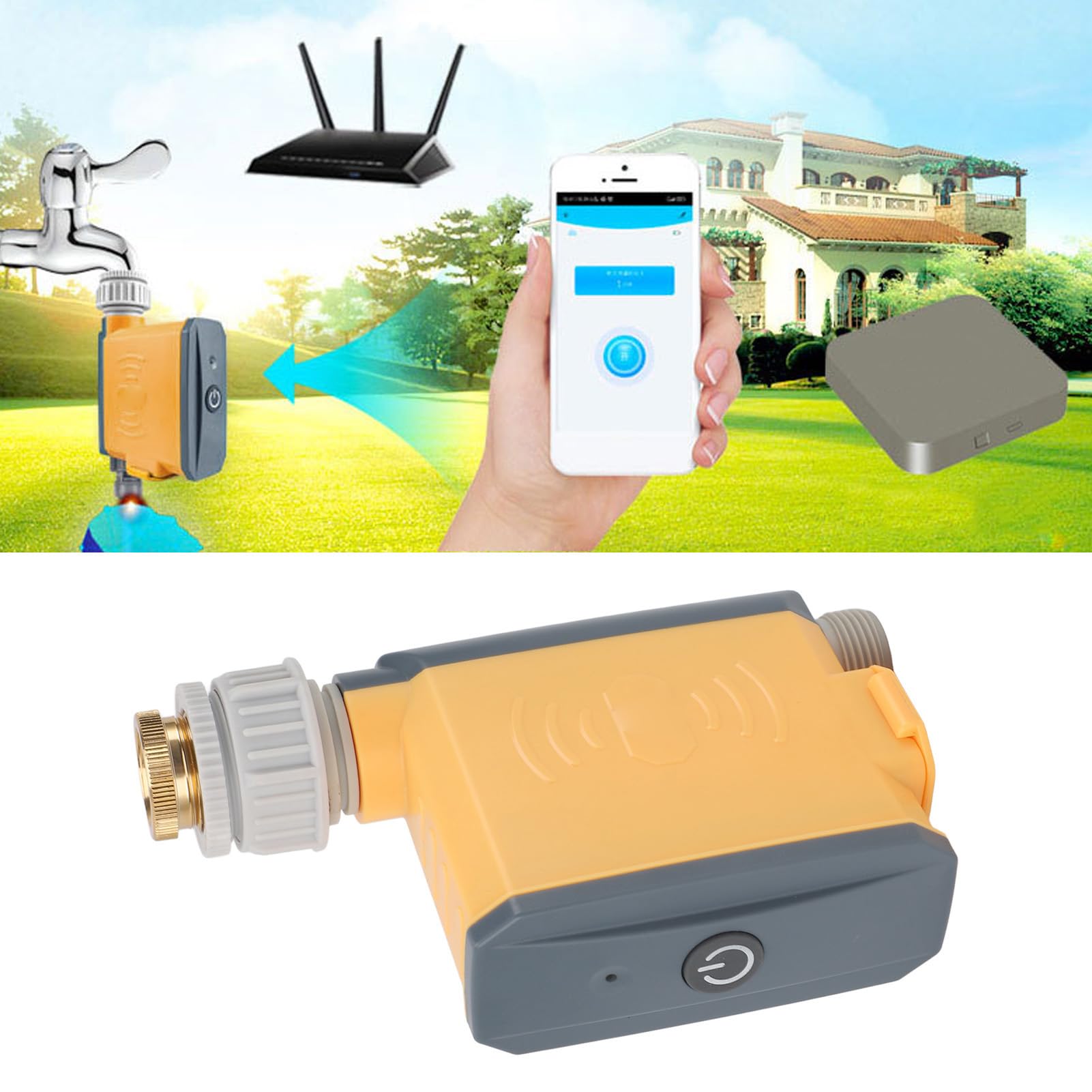 WiFi Smart Irrigatore Timer Efficiente Irrigazione del Giardino per Controller, 500-1700L/h Tubo Flessibile Timer per Giardino Balcone Parete Verde