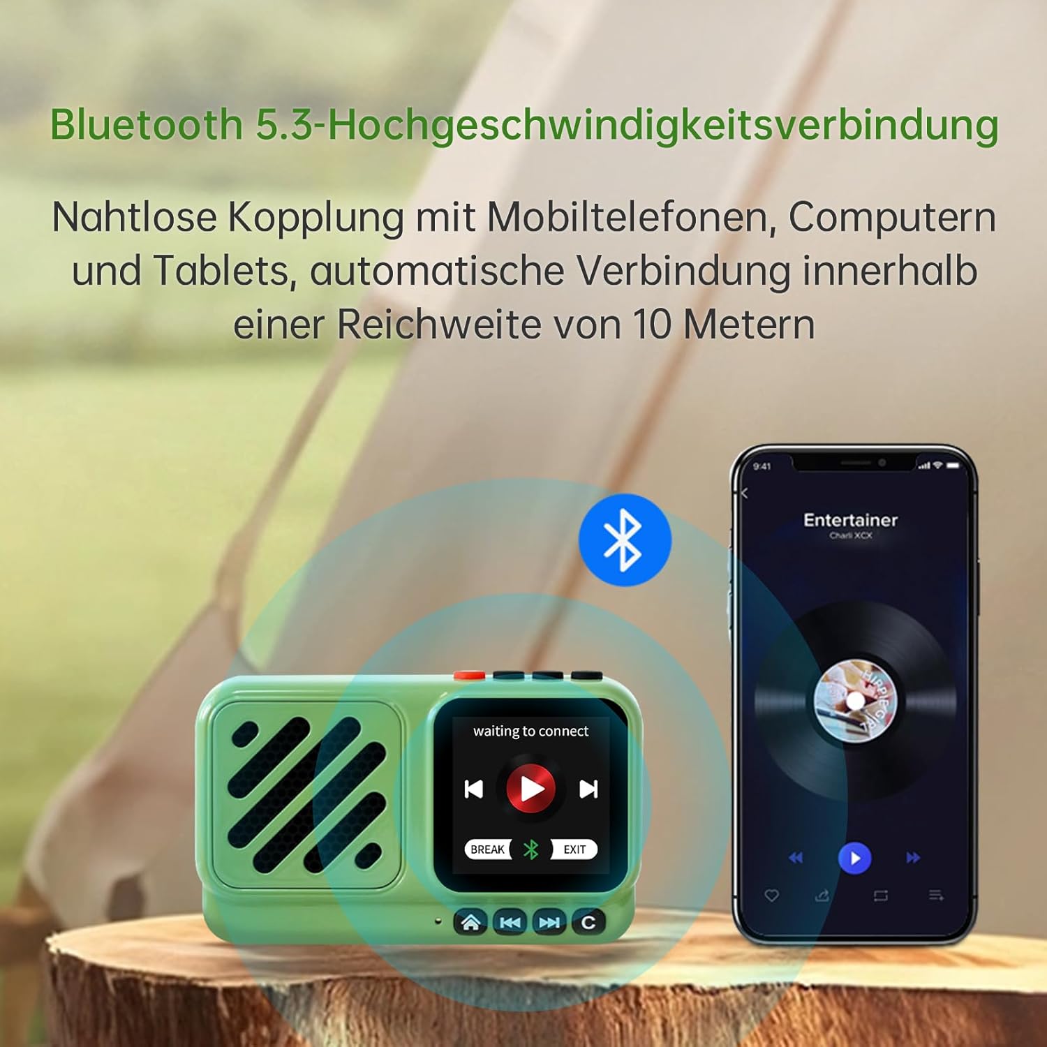 CHOYONG Voyager A9 connected via Bluetooth to a smartphone