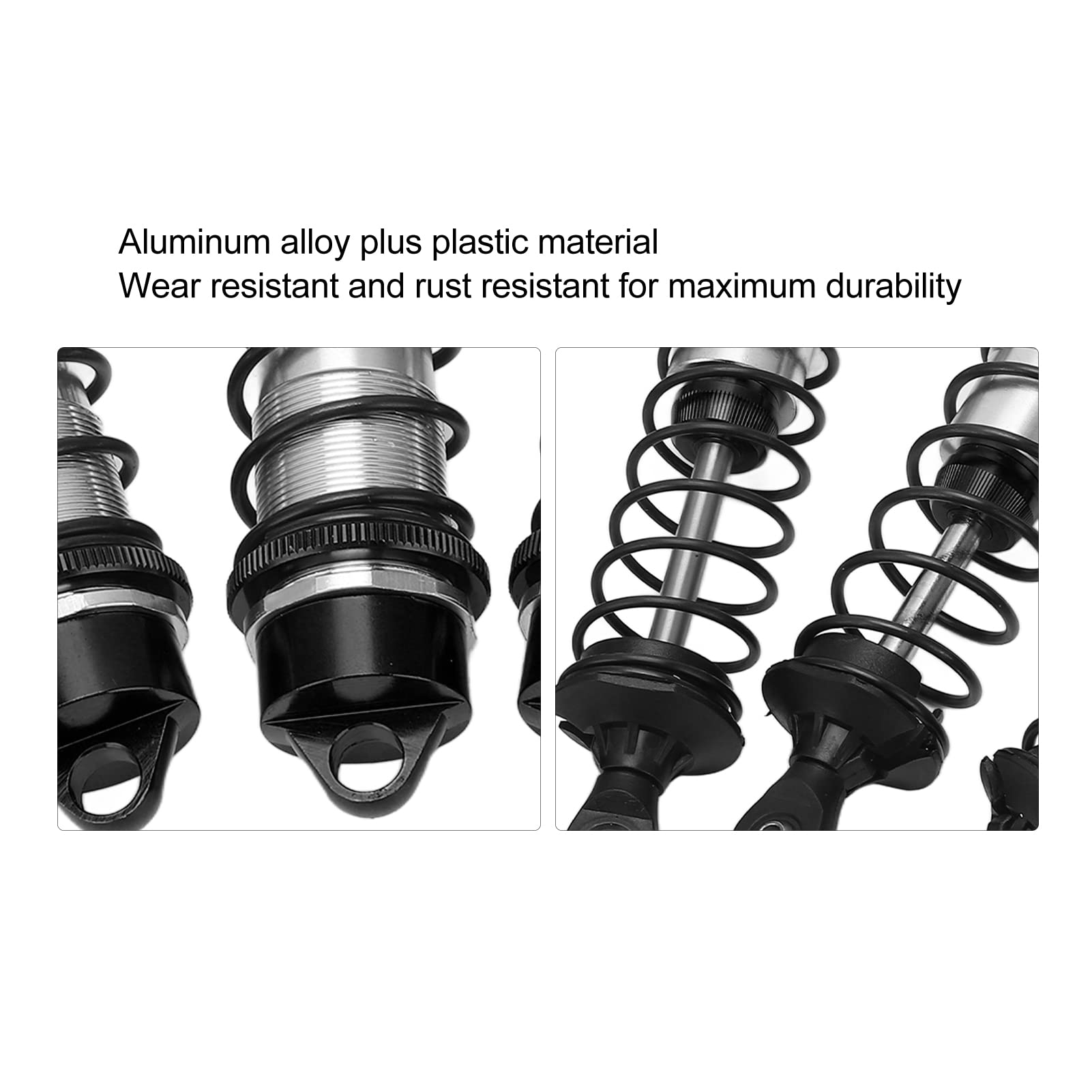 Przedni tylny amortyzator RC ze stopu aluminium o wysokiej wytrzymałości dla 1/7 MOJAVE 1/8 Kraton (czarny)