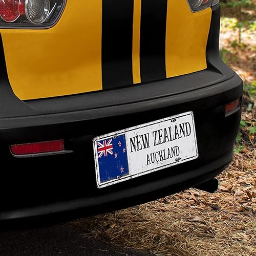 Miniatura 5 de Placa de matrícula de Nueva Zelanda con la bandera nacional de Nueva Zelanda, placa de matrícula de la ciudad de Auckland, regalo de recuerdo del