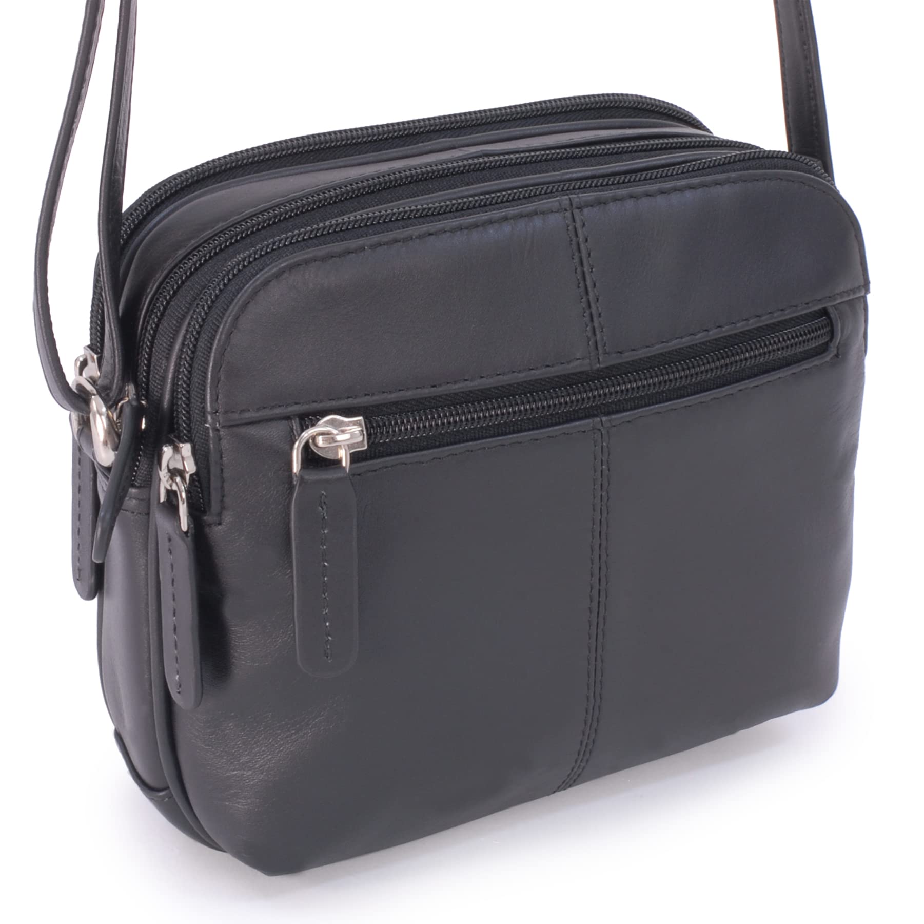 VISCONTI - Borsa a Tracolla Piccola in Vera Pelle - Borsetta Donna - Borsa a Mano con Tracolla Regolabile - 18939 Holly