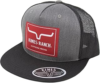 Kimes Ranch Unisex Blaster Trucker 5-Panel Mesh Back Adjustable Snapback Hat/Charcoal Heather