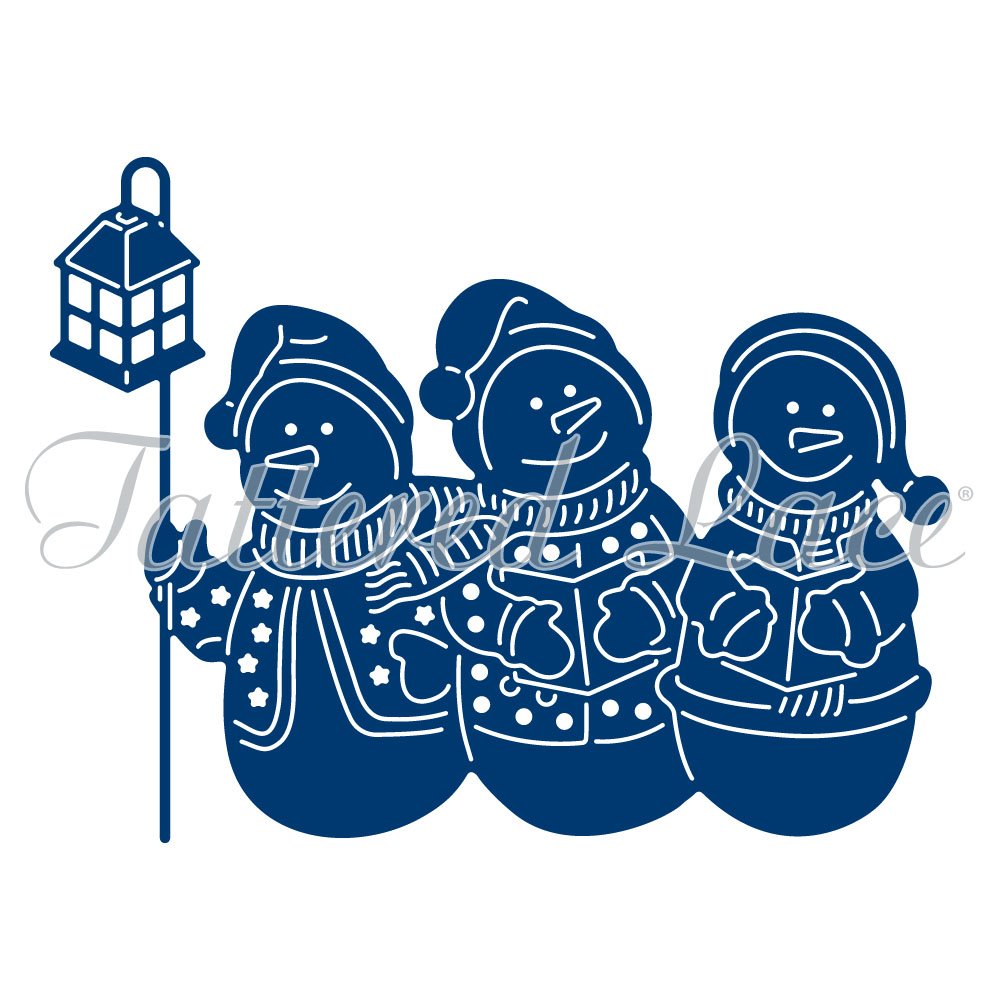 Tattered Lace Silver Trio Of Snowmen,