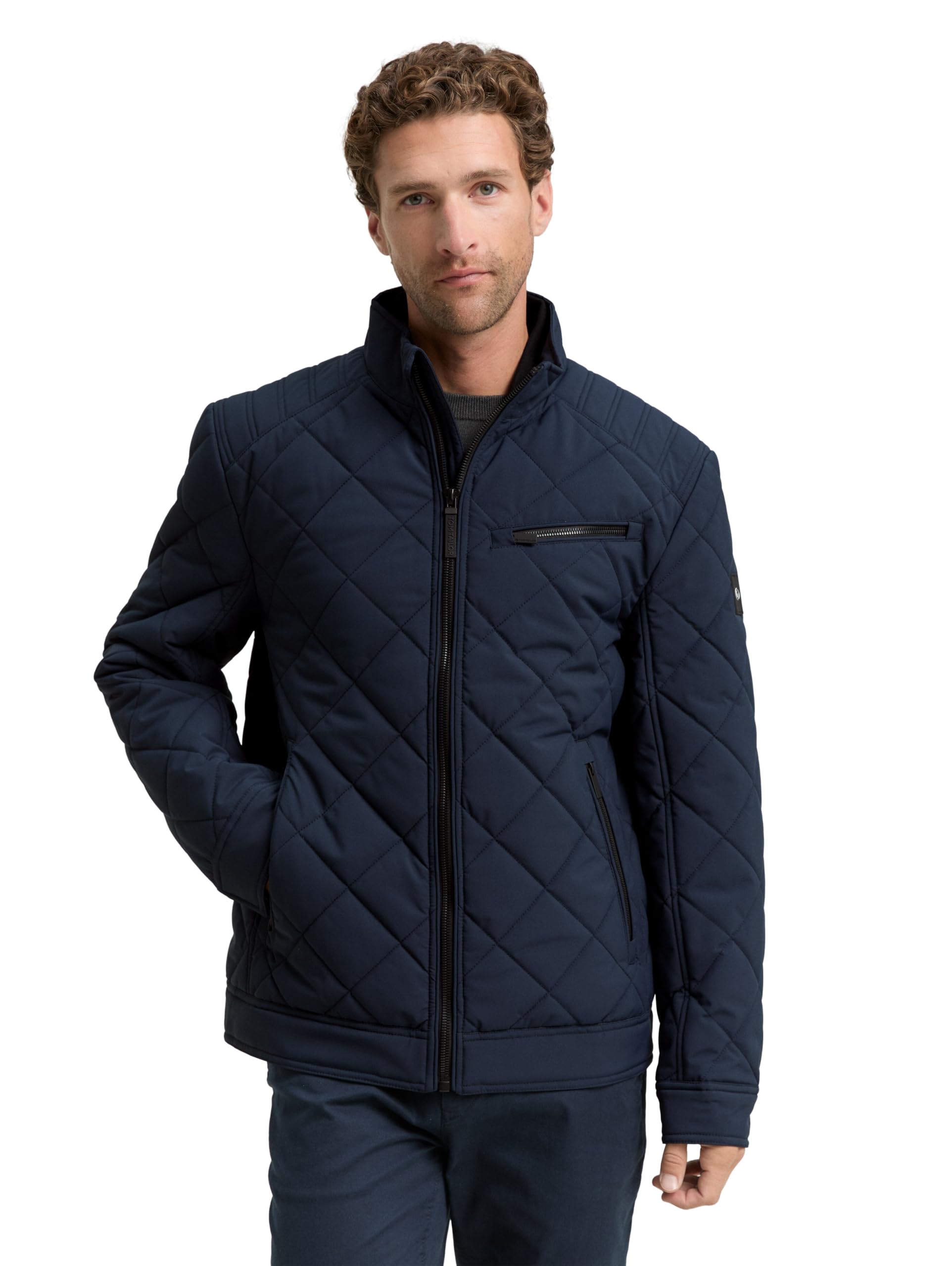 TOM TAILOR Herren 1047252 Bikerjacke mit Steppung