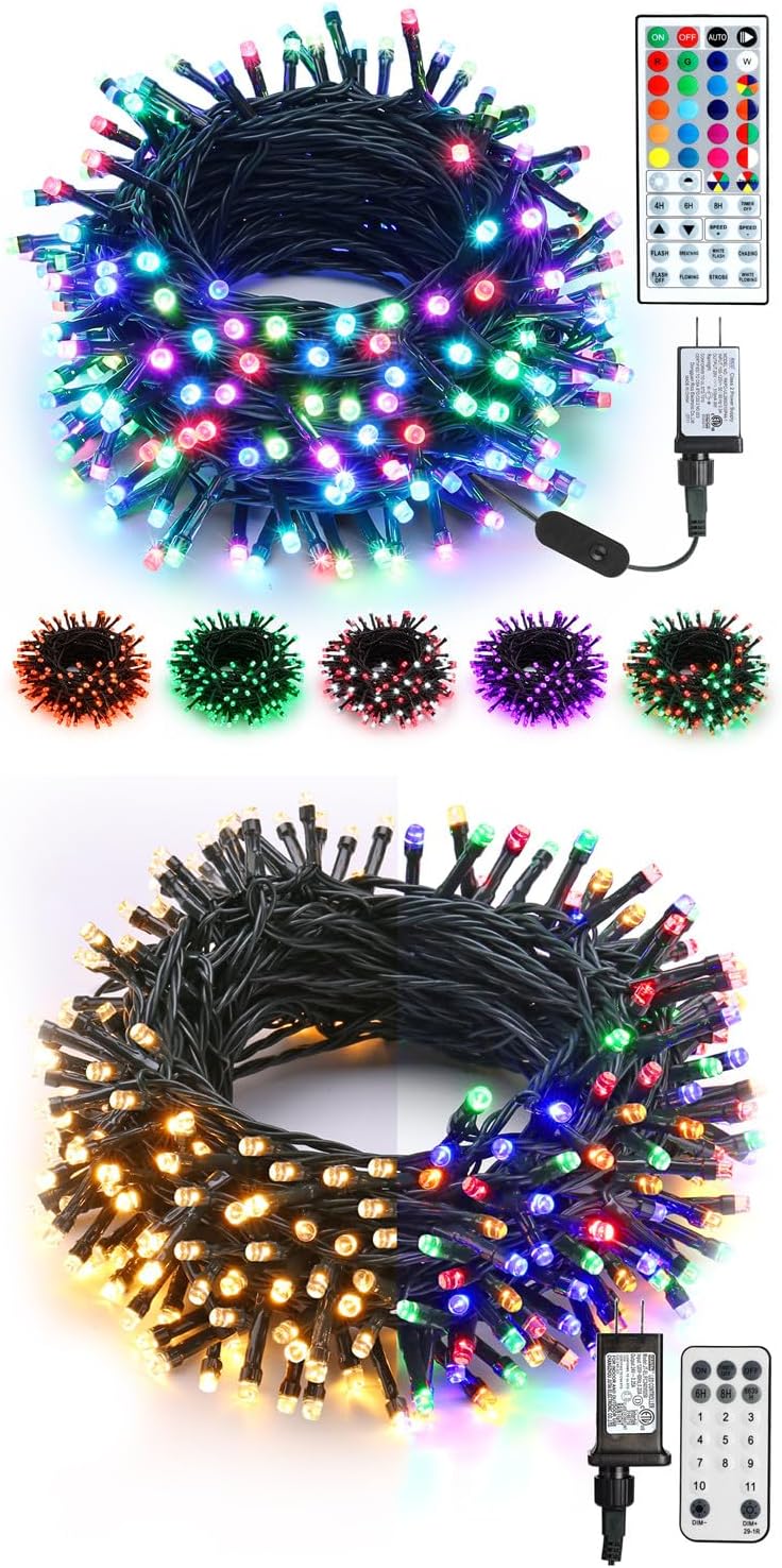 Brizled 66ft 200 LED Color Changing Christmas Lights 65