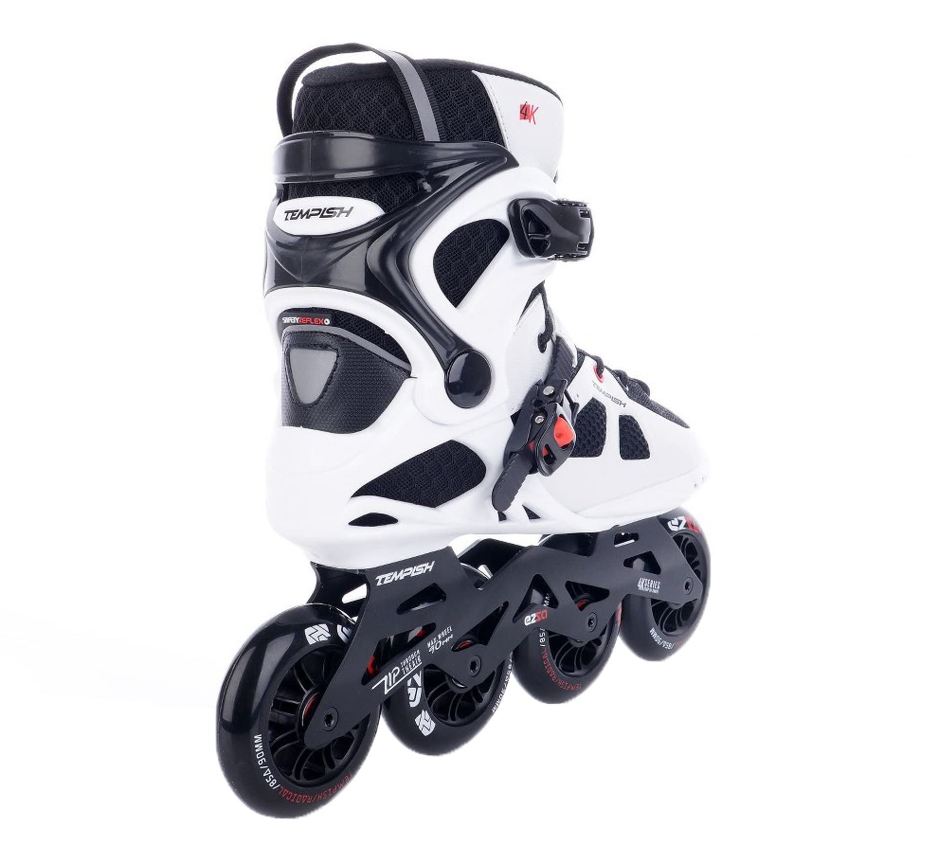 TEMPISH Fitness Inline Skate Ezza 90 | für Herren | optimale Passform | Training Skating | ABEC 9 | 6 Größen I Weiß-Schwarz-Rot