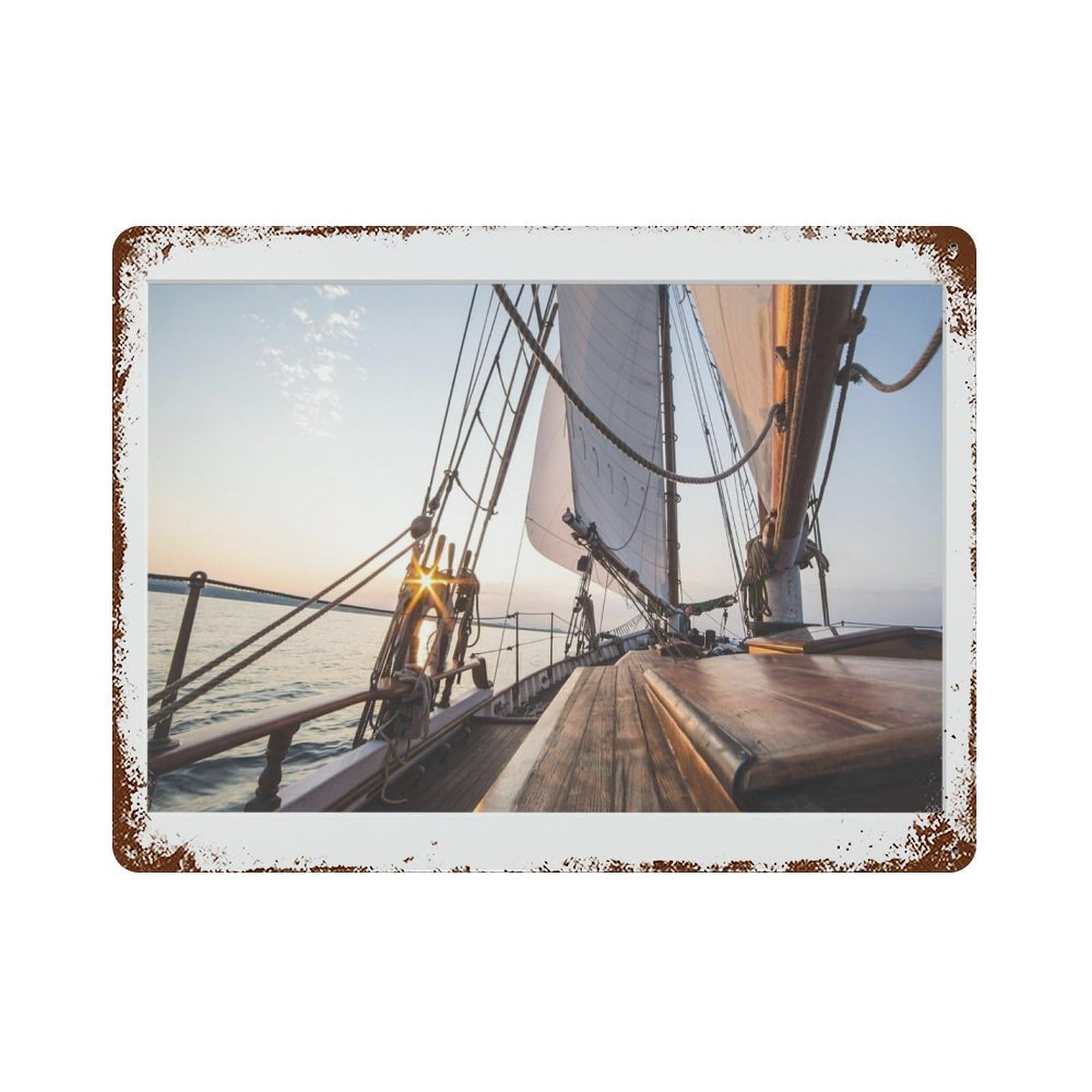 xiaoxiaoshen Sailing Photography S Wall Decor Art Metal Tin Poster Modern Home Decor Art Home Bar Shop Decorations Vintage Sign 30x40cm