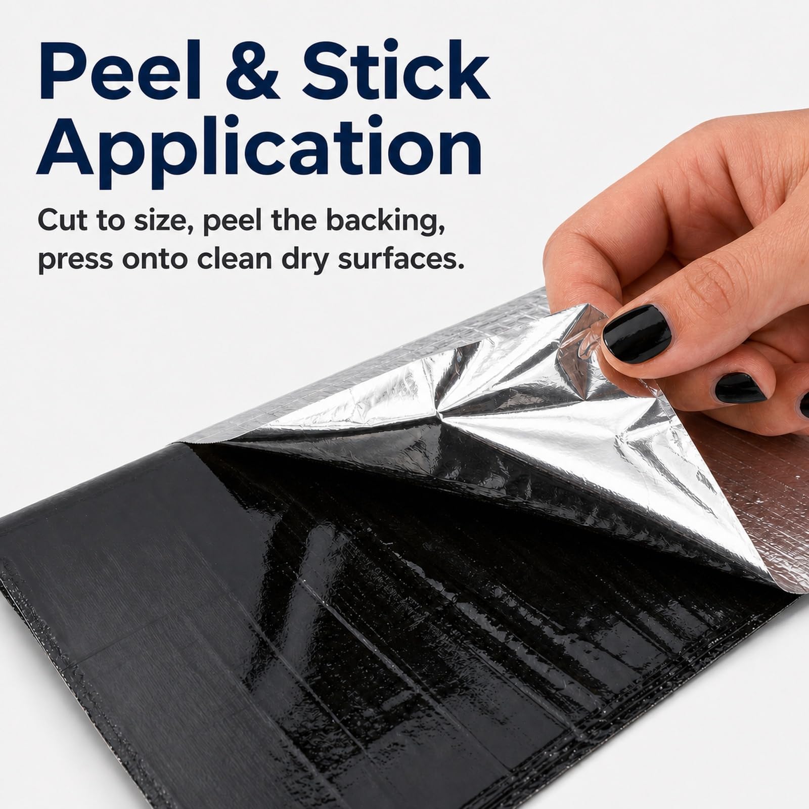 Autoadhesivas Tejas De Techo,Cinta de Aluminio Impermeable,Cinta con Extra Adhesión de Aluminio,Banda autoadhesiva bituminosa,Retardante de Llama,para reparación de techos y tejados