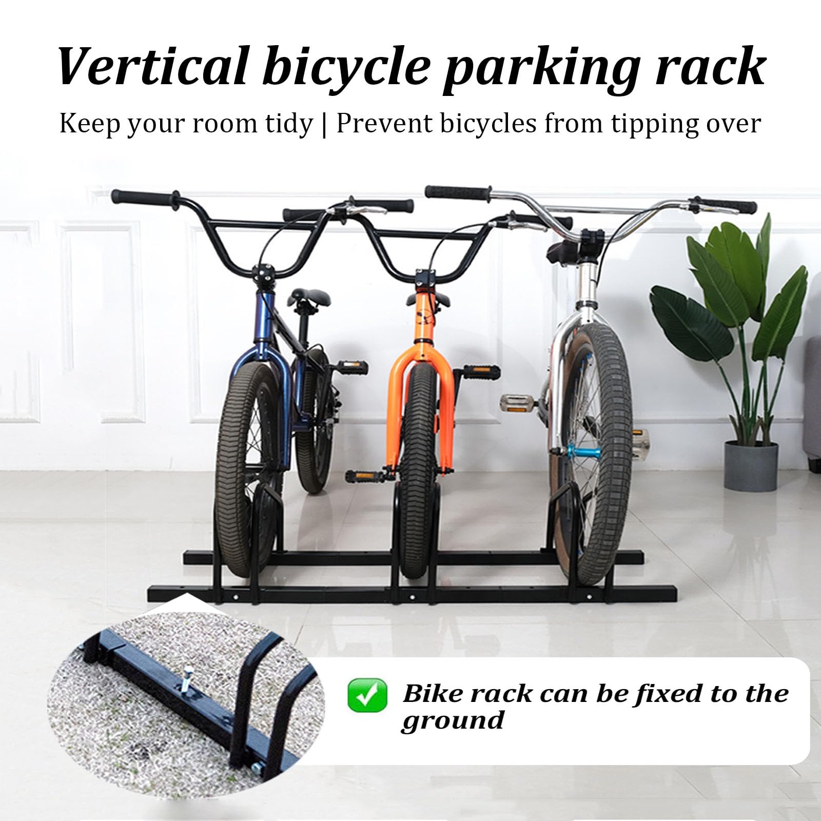 Stojak rowerowy Odłączana podpórka parkingowa na rowery, 2-6 pojemności, łatwy w montażu, idealny do garażu i na zewnątrz (czarny 4 stojaki)
