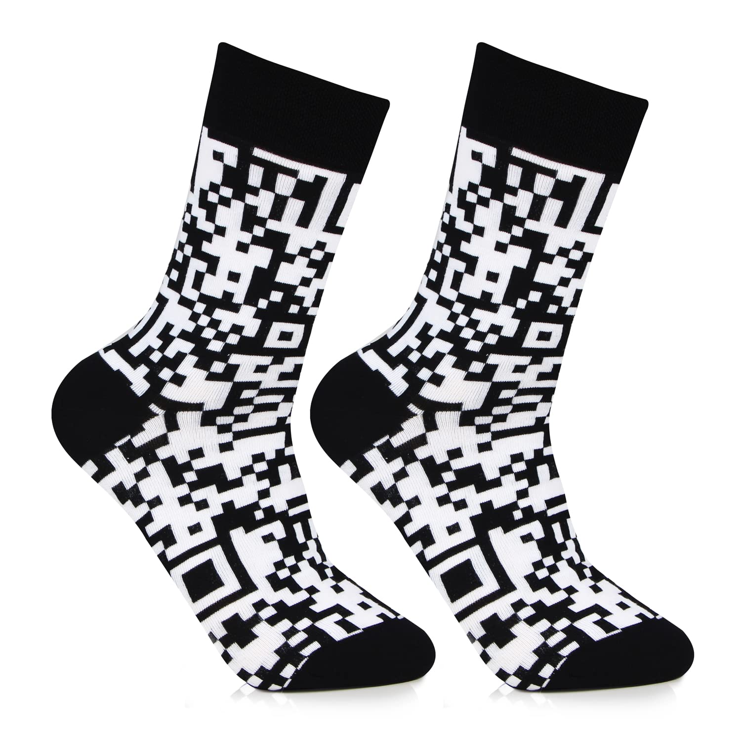 Bonjour Premium Scan Me Crew Socks For Men