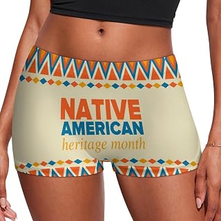 Native American Heritage Month Indigenous Pride Women's Underwear Boxer Briefs Soft Stretch Waisted Trunks